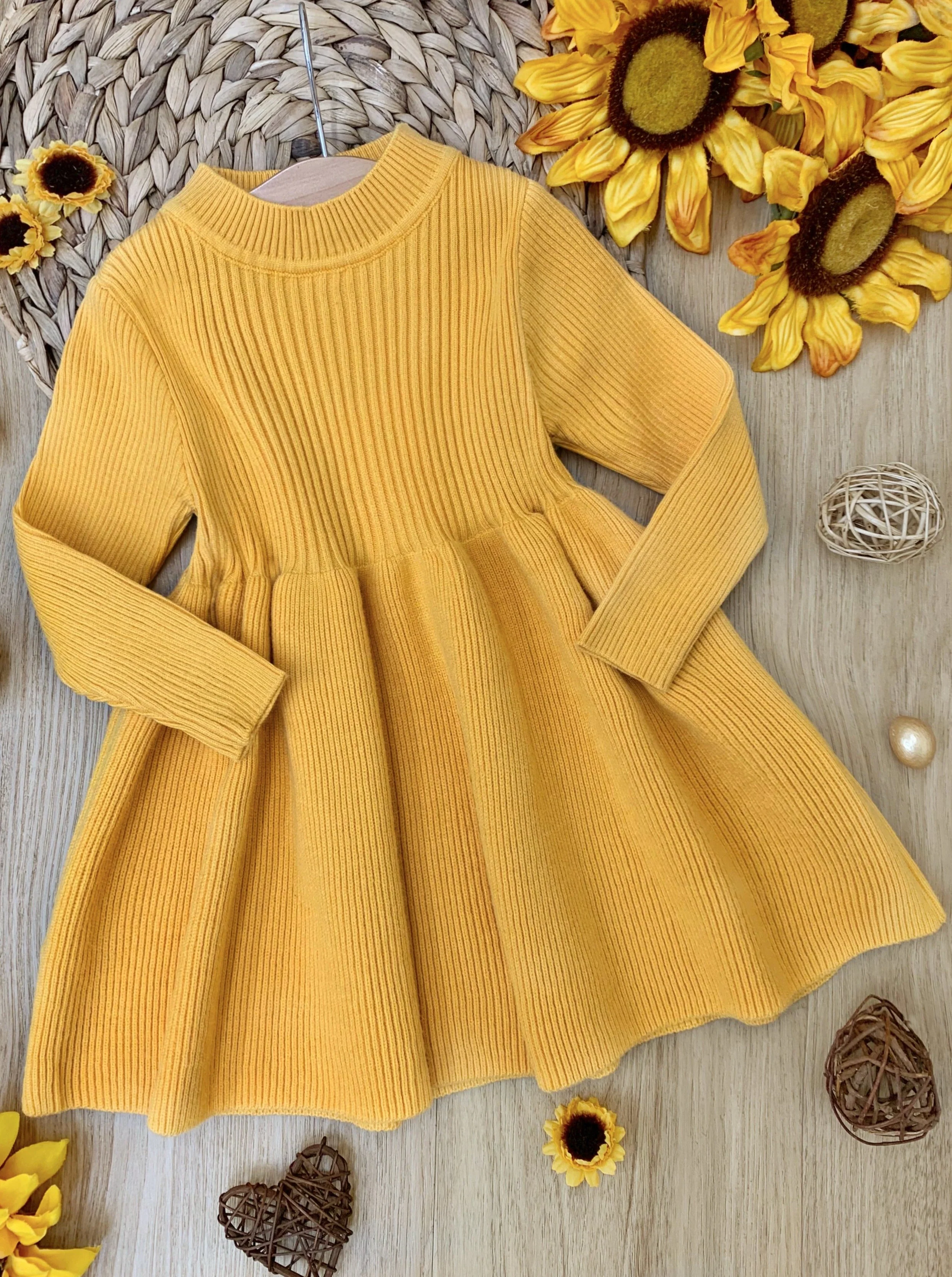 Cozy Weather Marigold Knit Tunic Sweater - Image 3