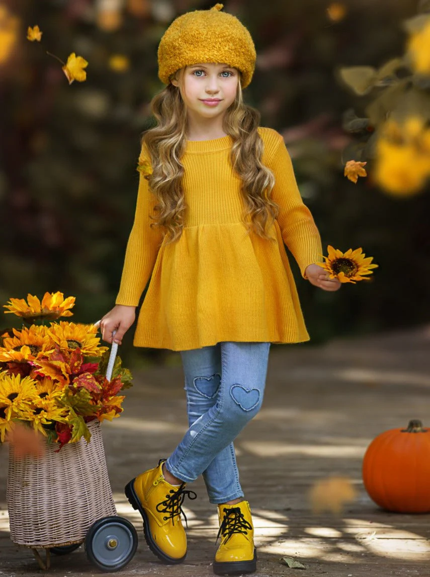 Cozy Weather Marigold Knit Tunic Sweater - Image 5