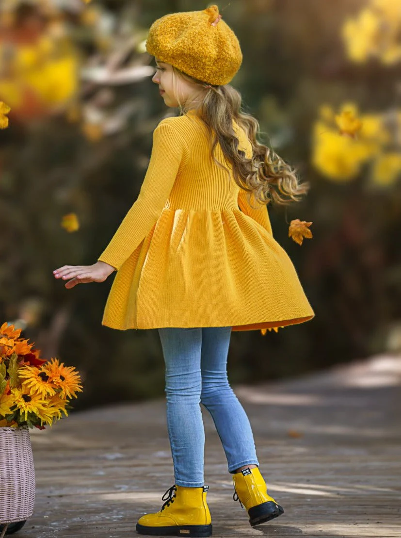 Cozy Weather Marigold Knit Tunic Sweater - Image 6