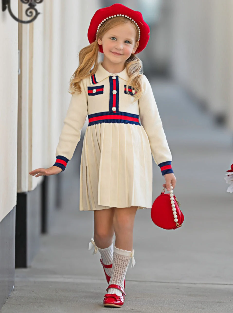 Ready and Preppy Knit Sweater Dress - Image 3