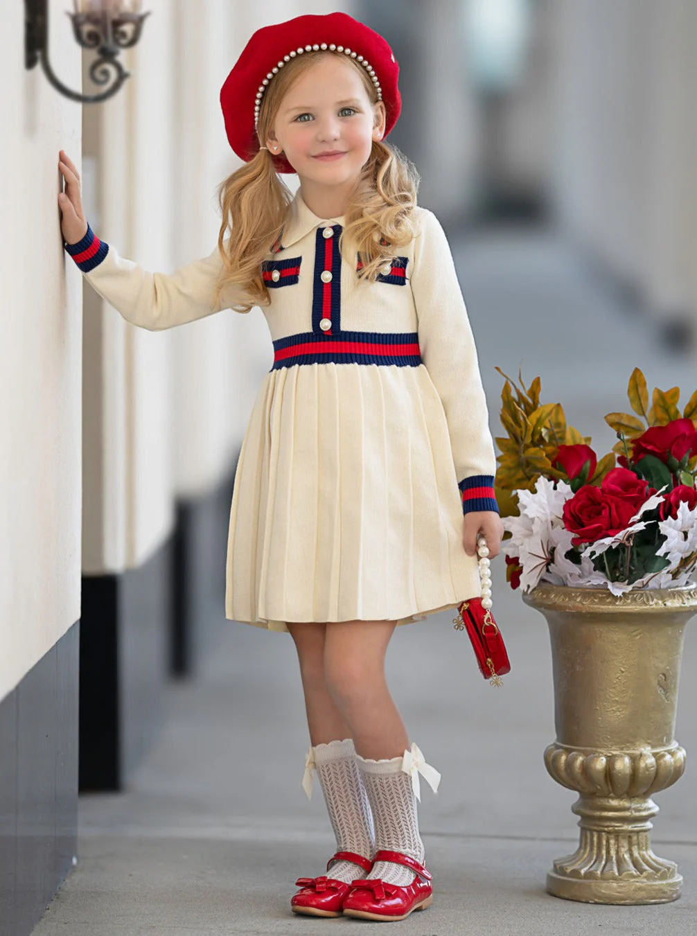 Ready and Preppy Knit Sweater Dress - Image 5