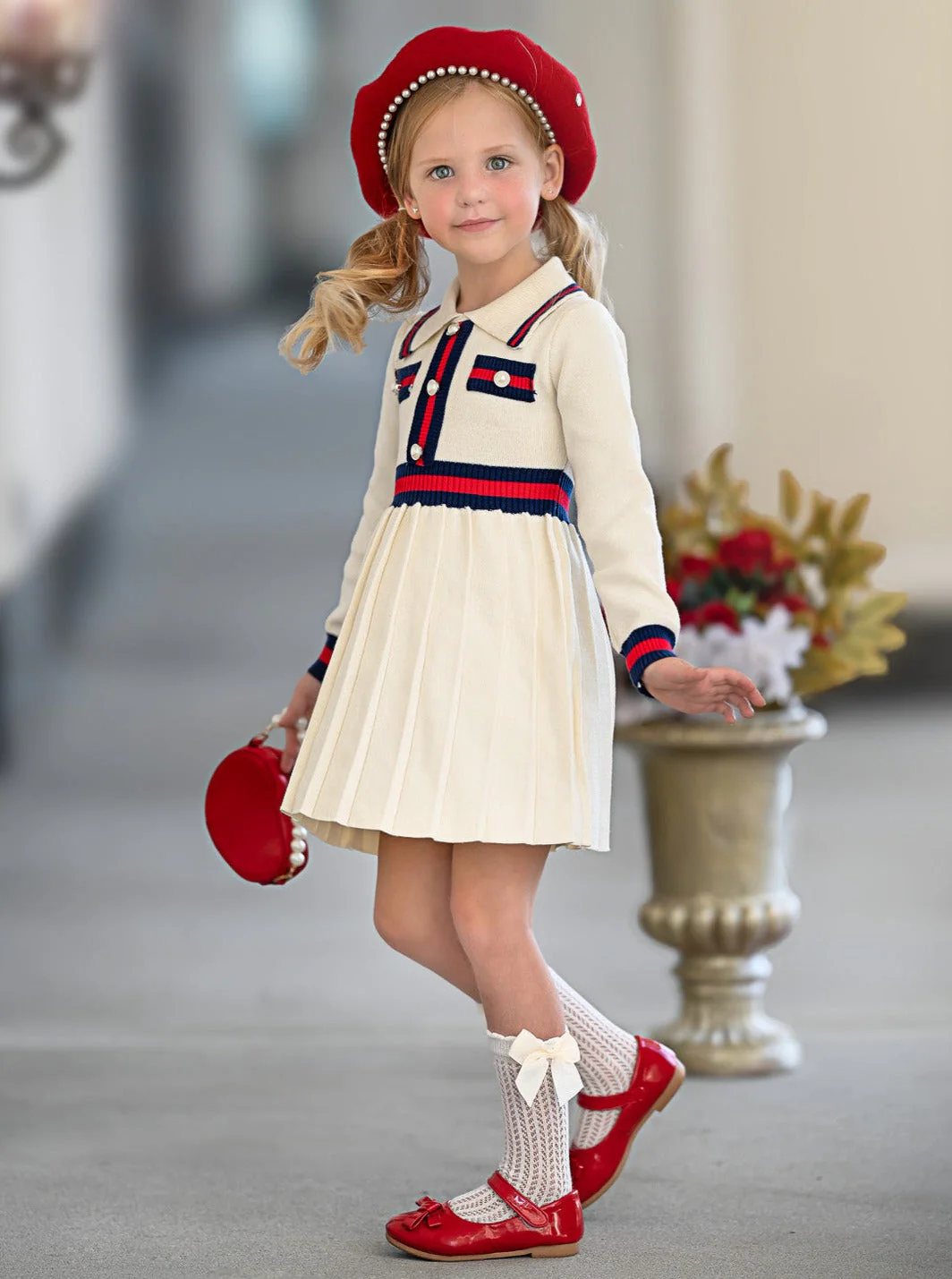 Ready and Preppy Knit Sweater Dress - Image 6