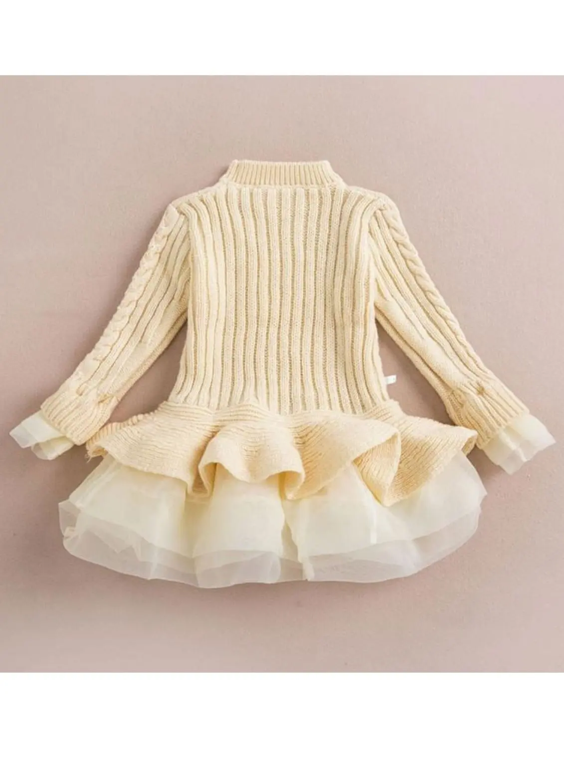 Cute As Pie Creme Tutu Sweater - Image 2