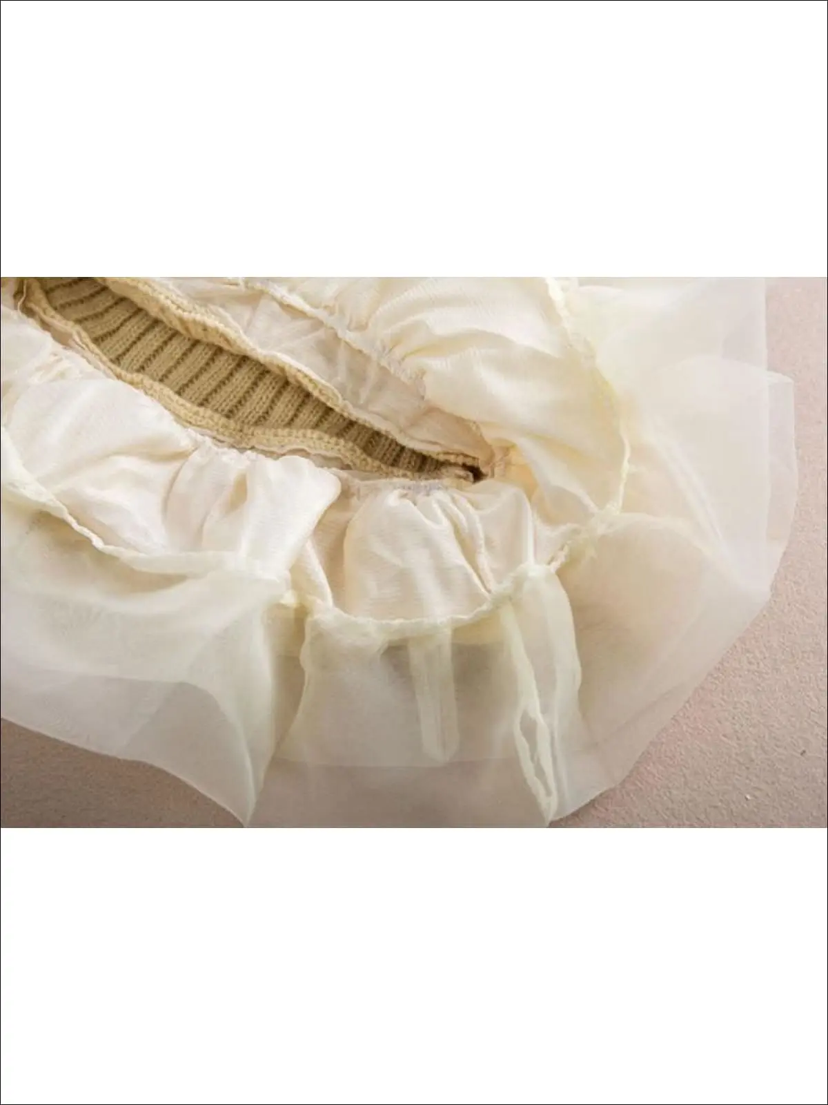 Cute As Pie Creme Tutu Sweater - Image 4
