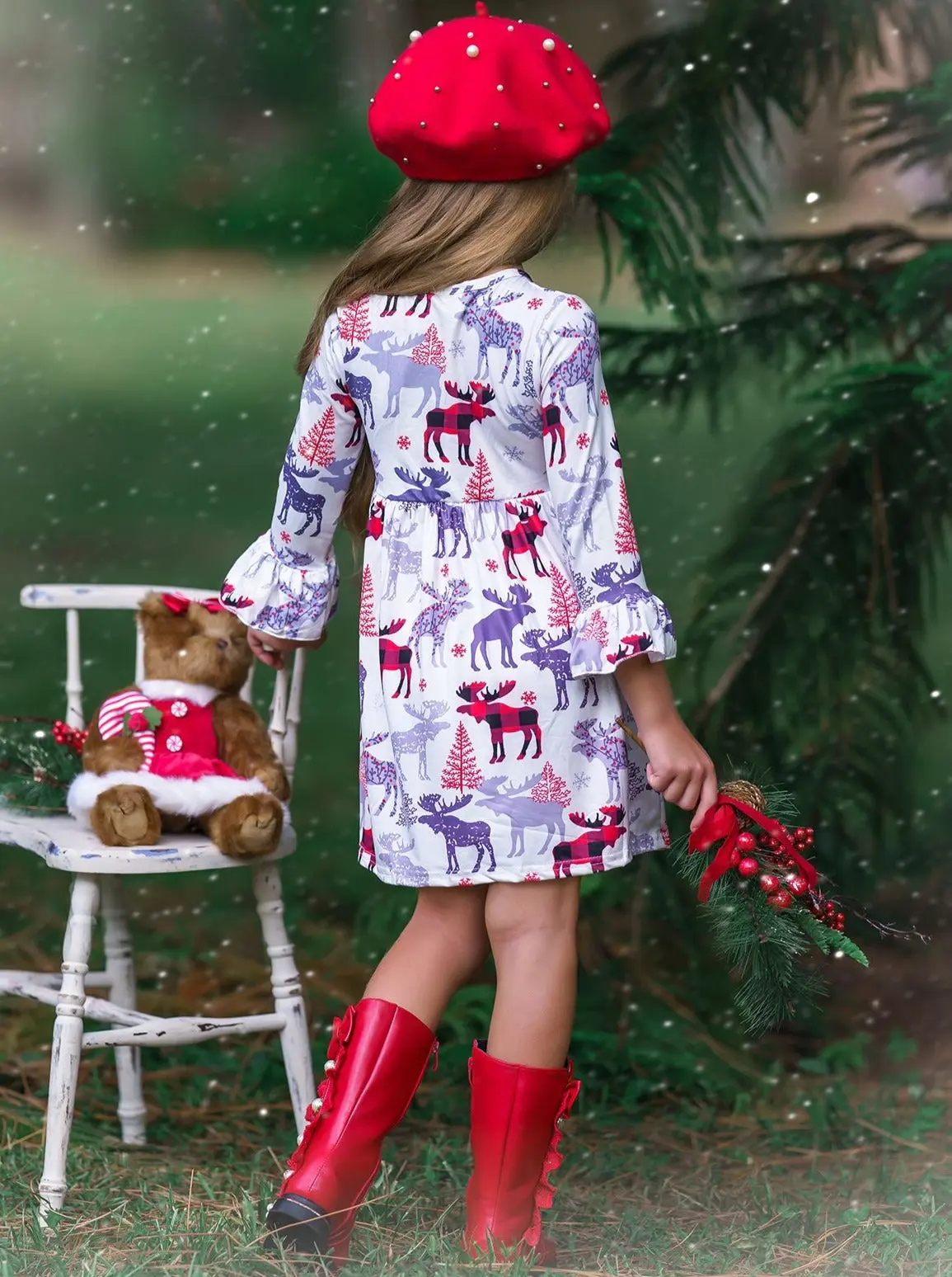 Oh My Deer! Ruffle Dress - Image 3