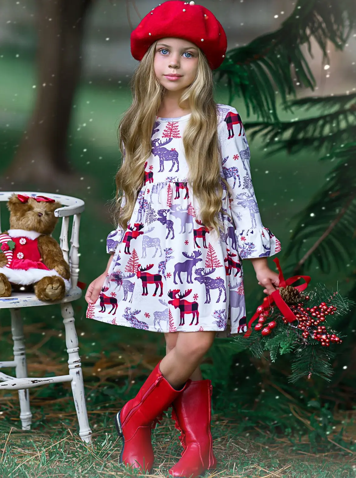 Oh My Deer! Ruffle Dress - Image 4