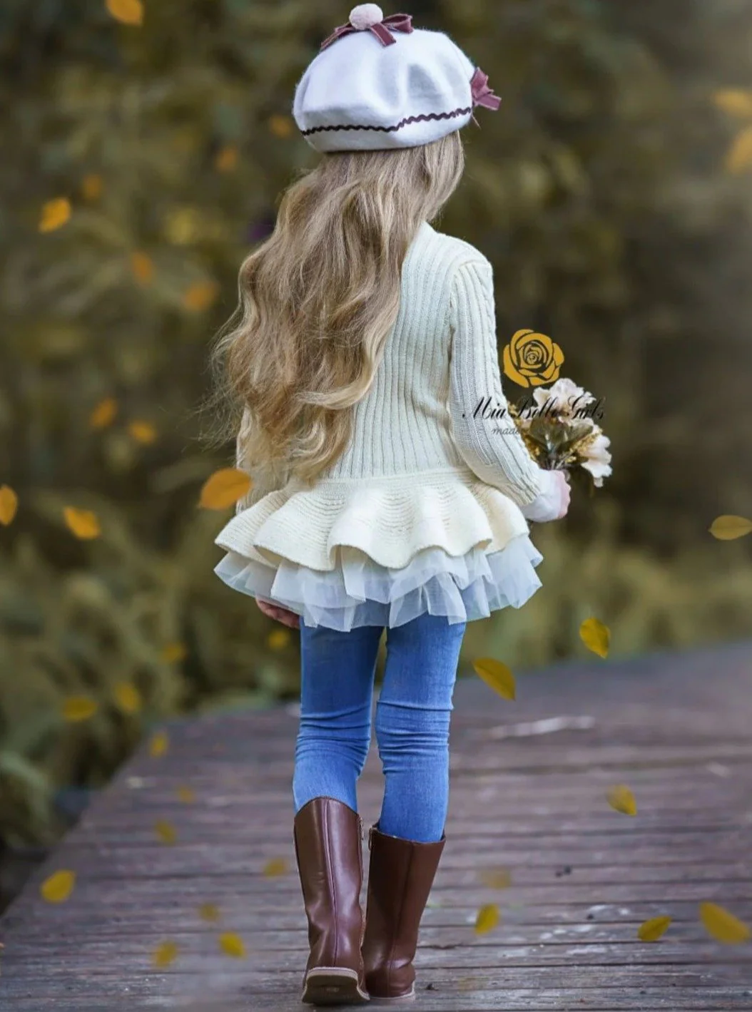 Cute As Pie Creme Cable Knit Tutu Sweater - Image 3
