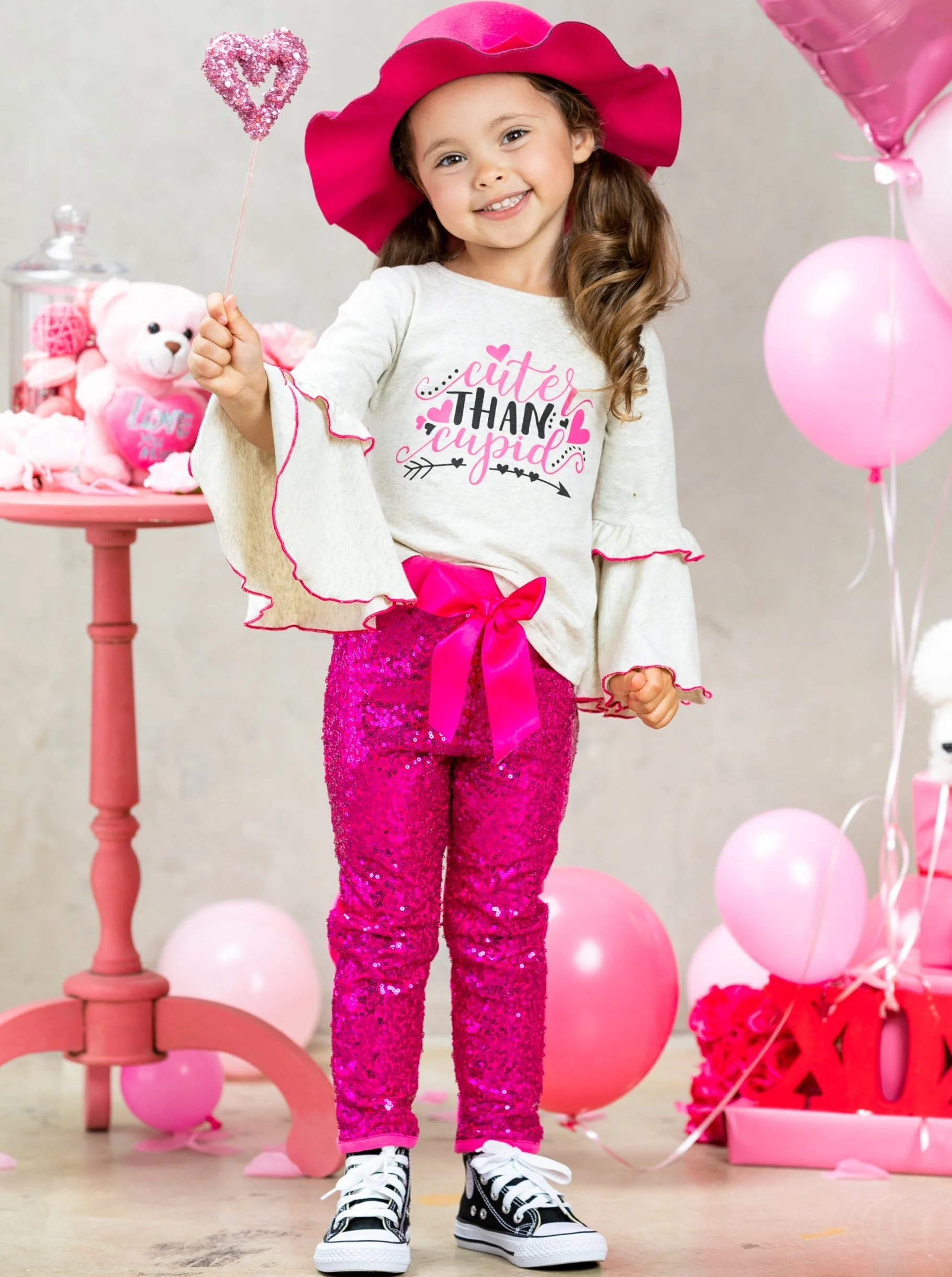 Cuter Than Cupid Sequin Legging Set - Image 3