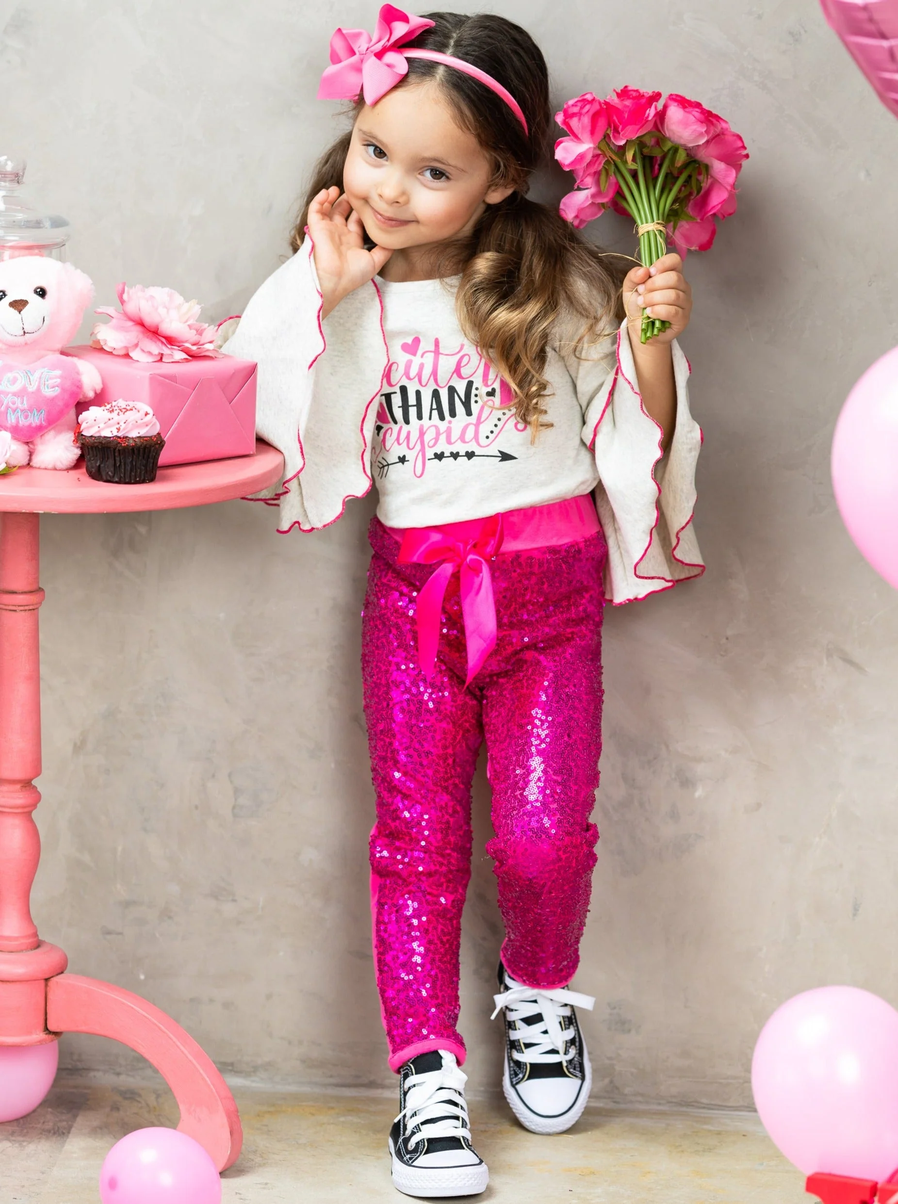 Cuter Than Cupid Sequin Legging Set - Image 5