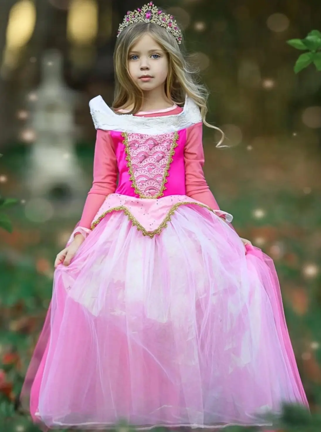 Girls Deluxe Sleeping Cutie Princess Costume Gown - Image 4
