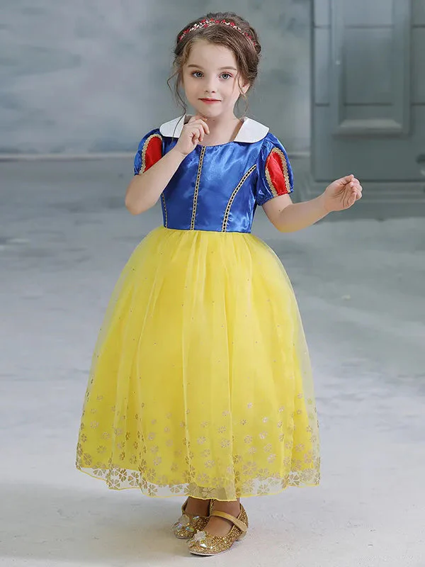 Girls Deluxe Snow White Inspired Costume Dress - Image 4