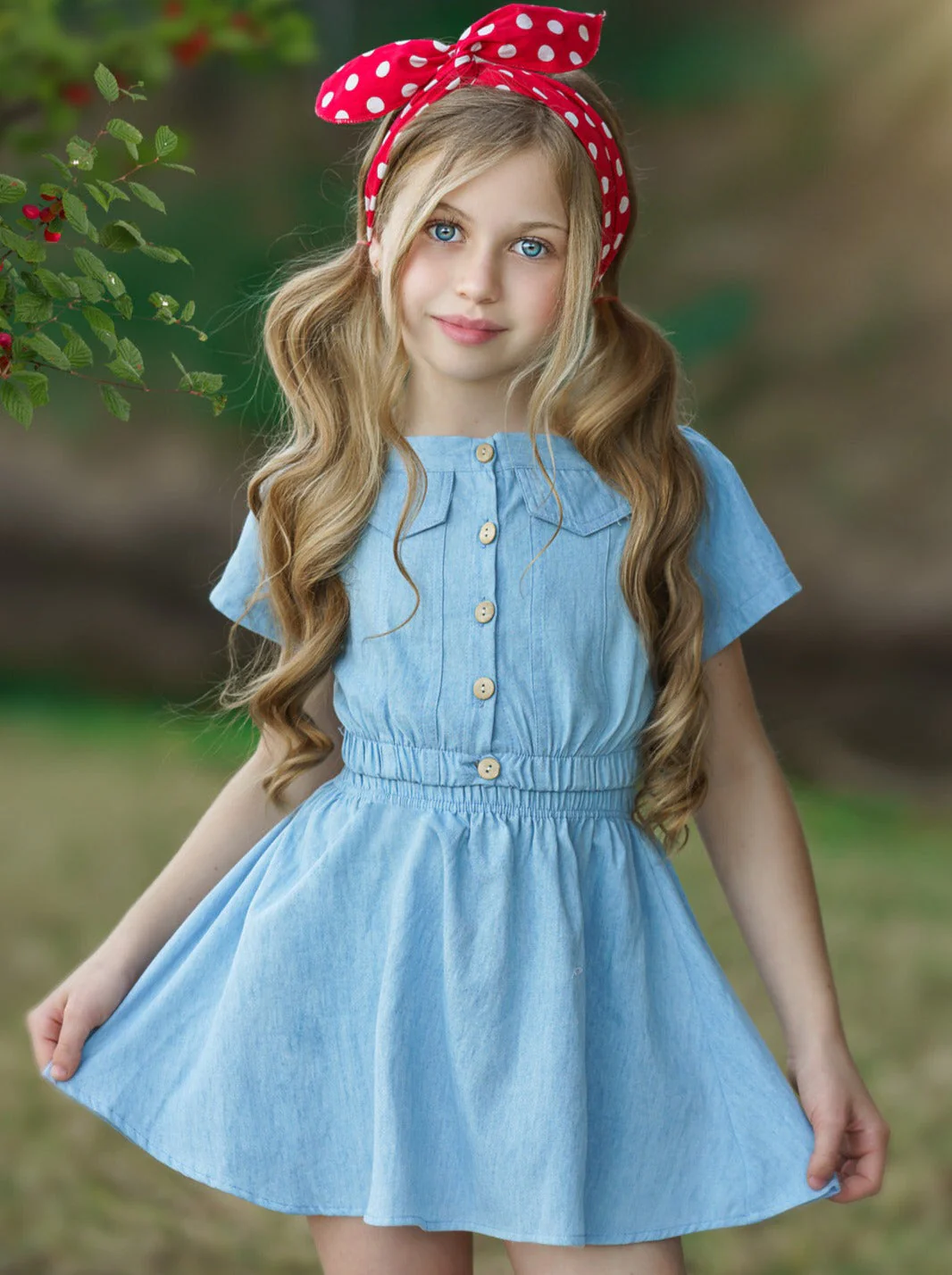 Love Never Fades Chambray Skirt Set - Image 2