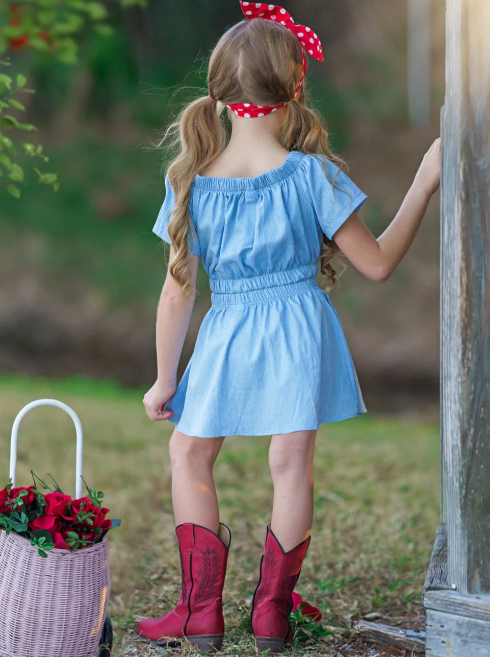 Love Never Fades Chambray Skirt Set - Image 5