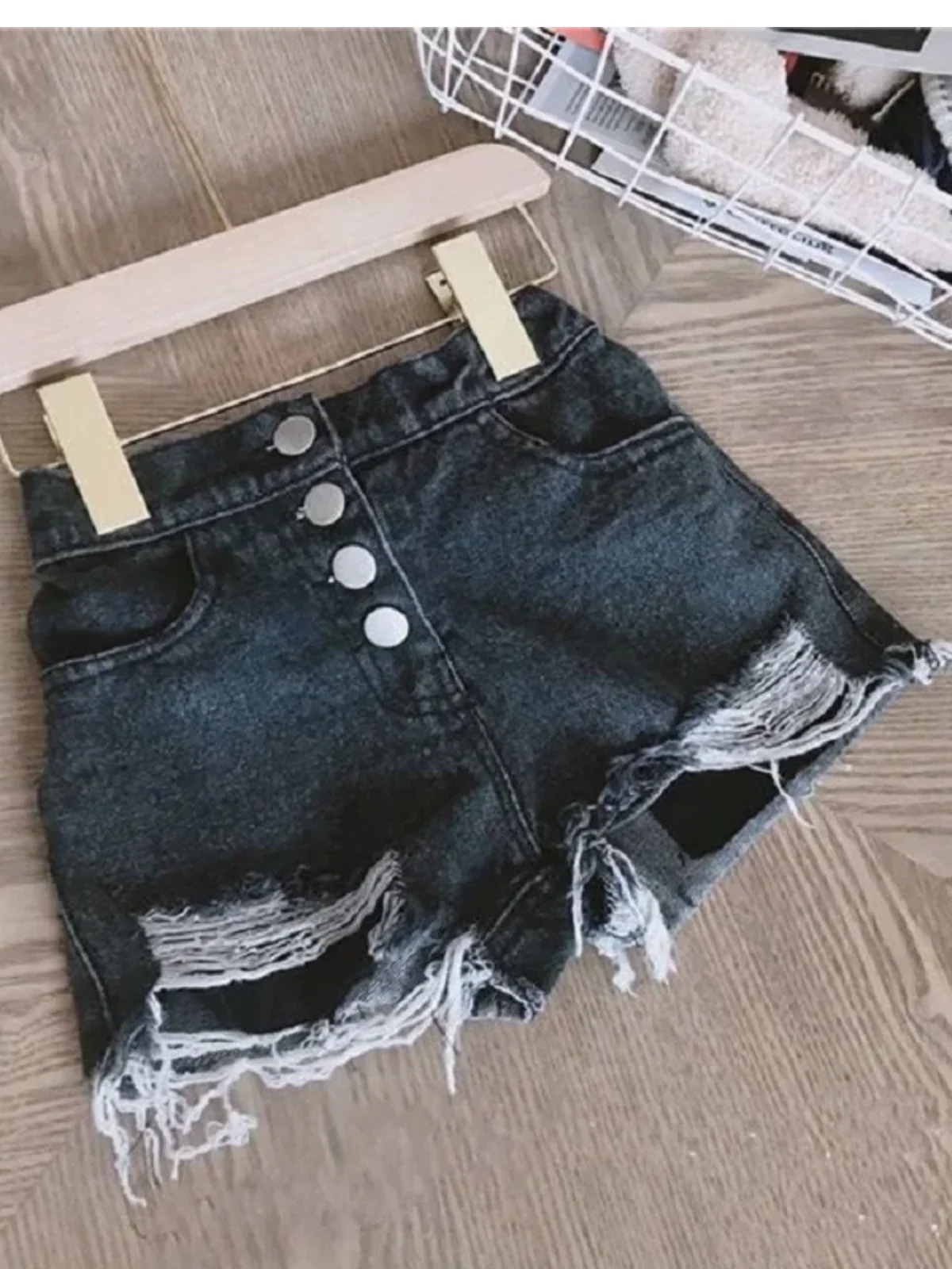 Distressed Denim Shorts - Image 2