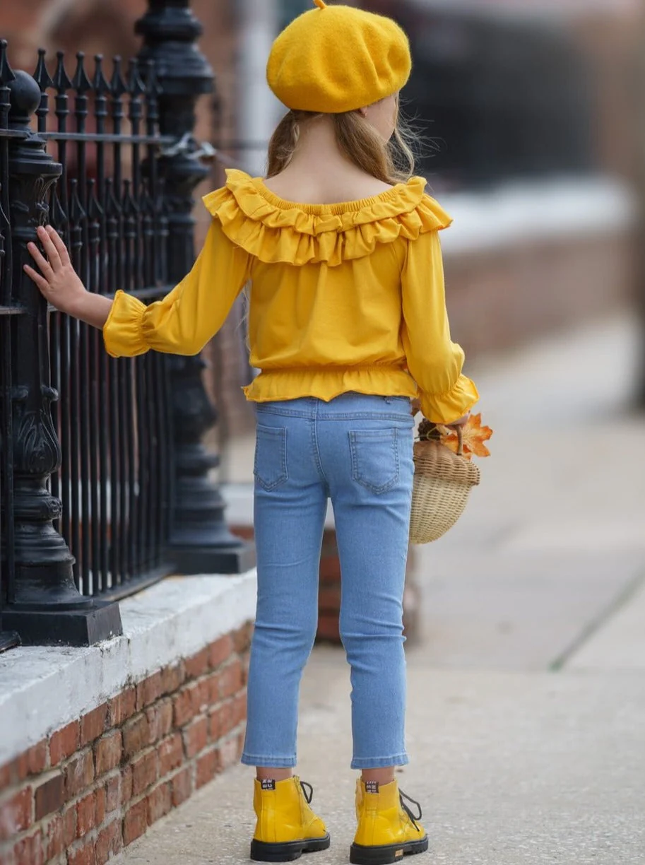Don't Ruffle My Feathers Patched Jeans Set - Image 5