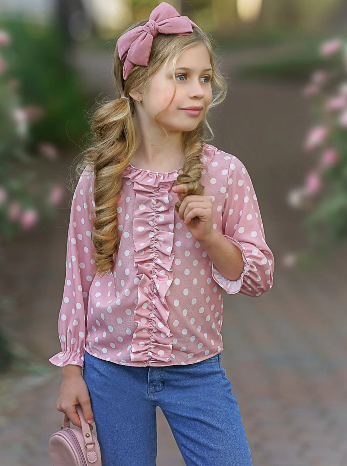 Dot Dot Dot Bow Jeans Set - Image 4