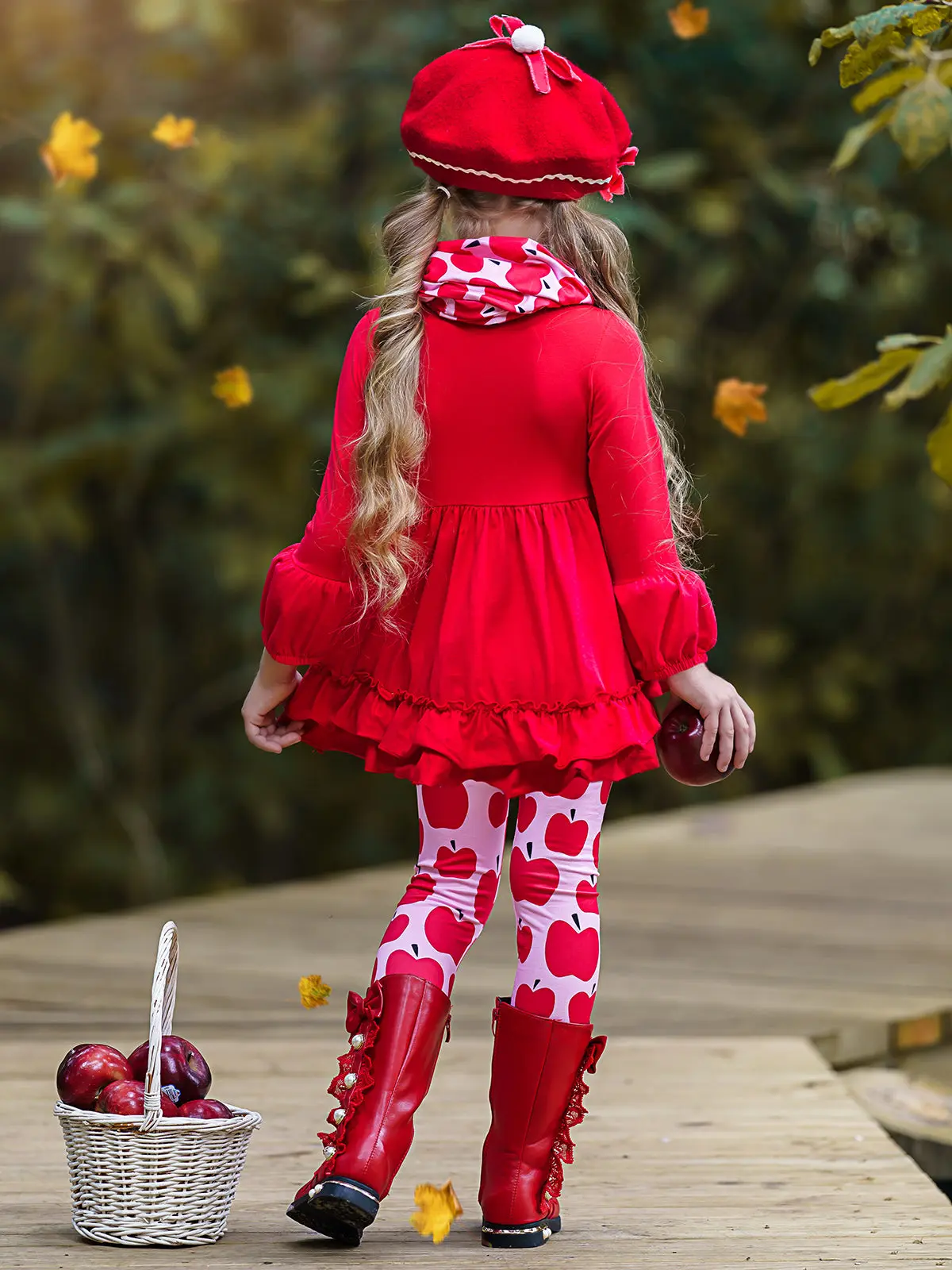 Apple Vision Tunic, Leggings and Scarf Set - Image 4