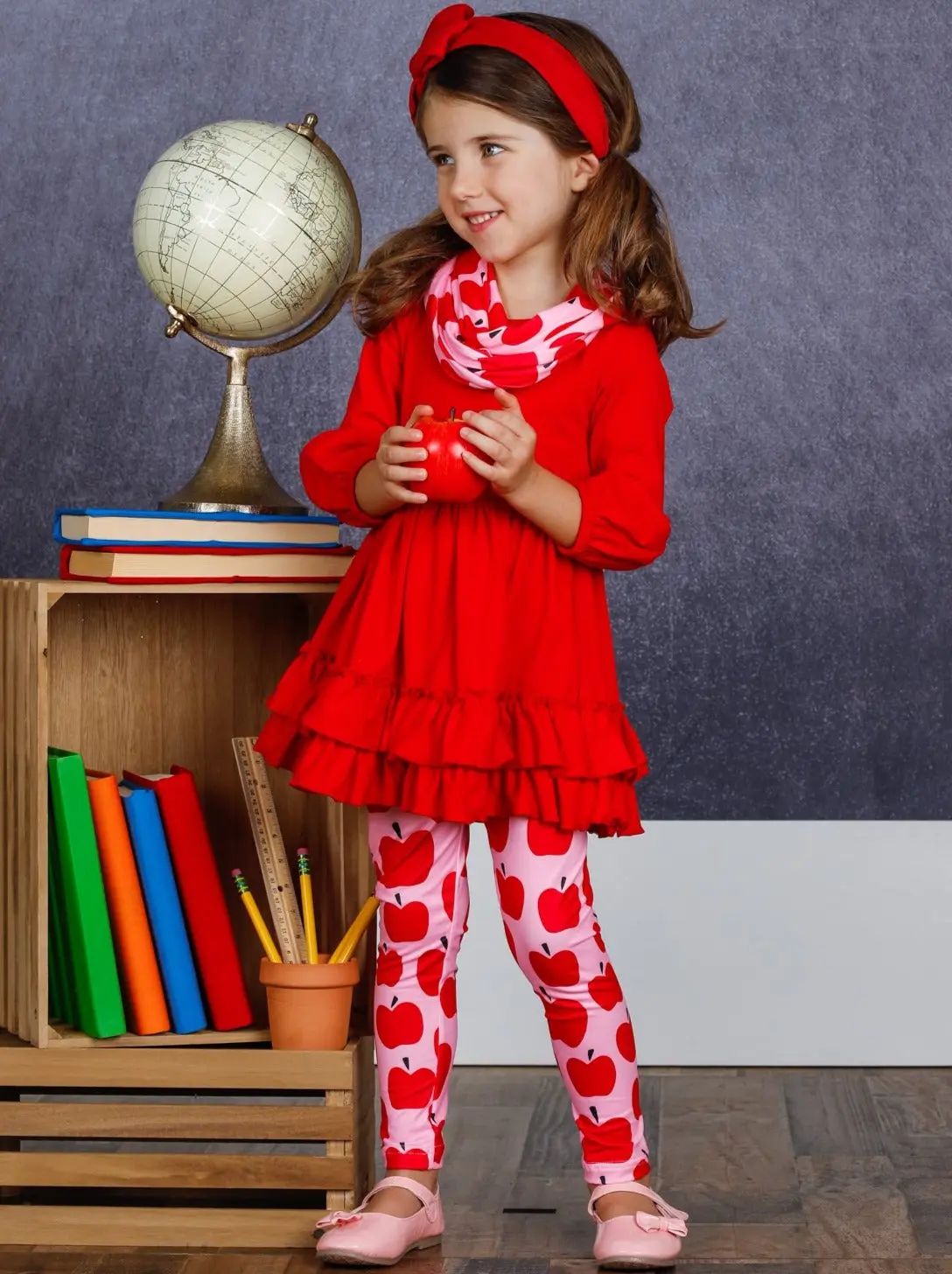 Apple Vision Tunic, Leggings and Scarf Set - Image 5