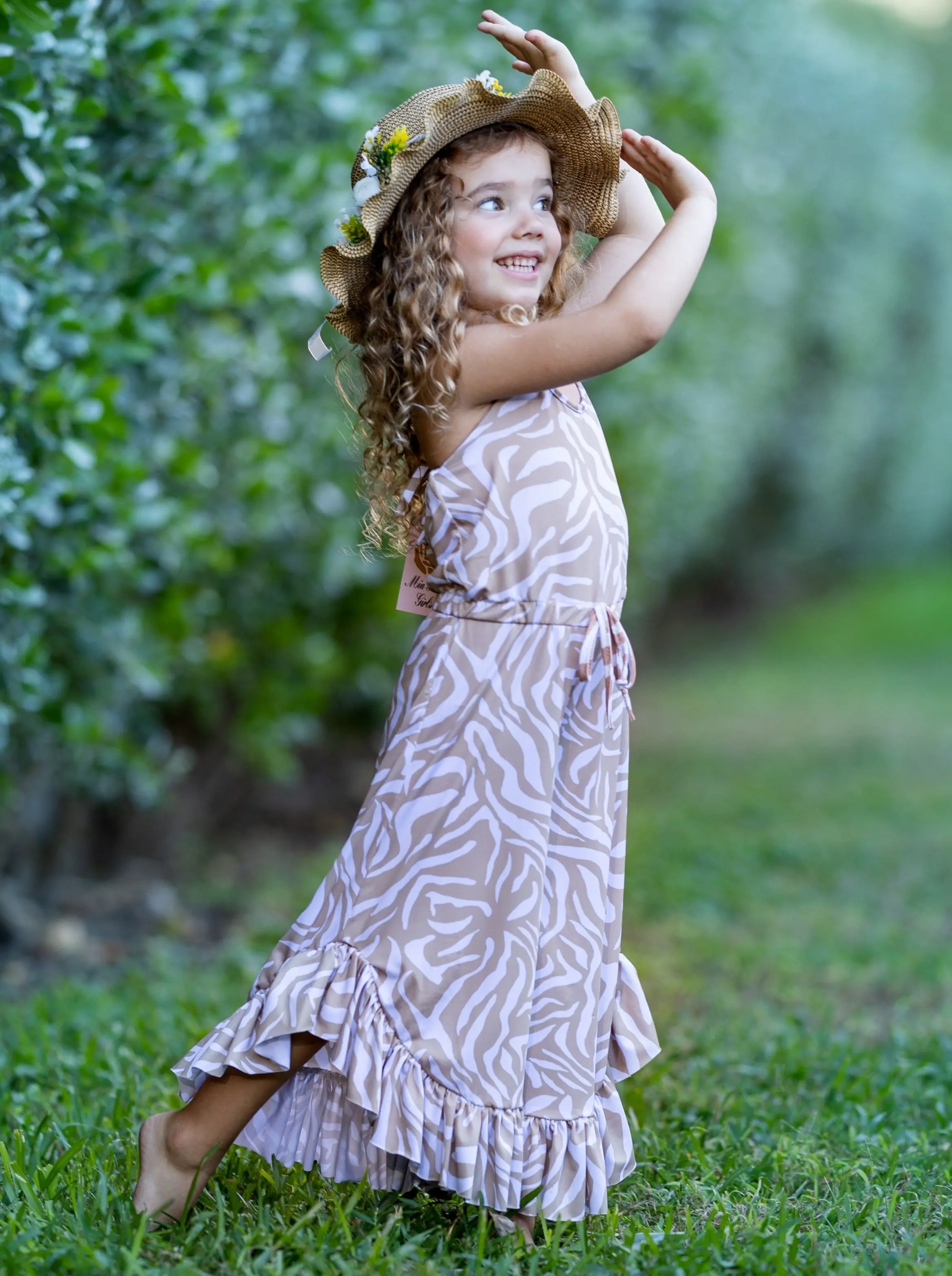 Boho Vibes Drawstring Ruffled Palazzo Jumpsuit - Image 10