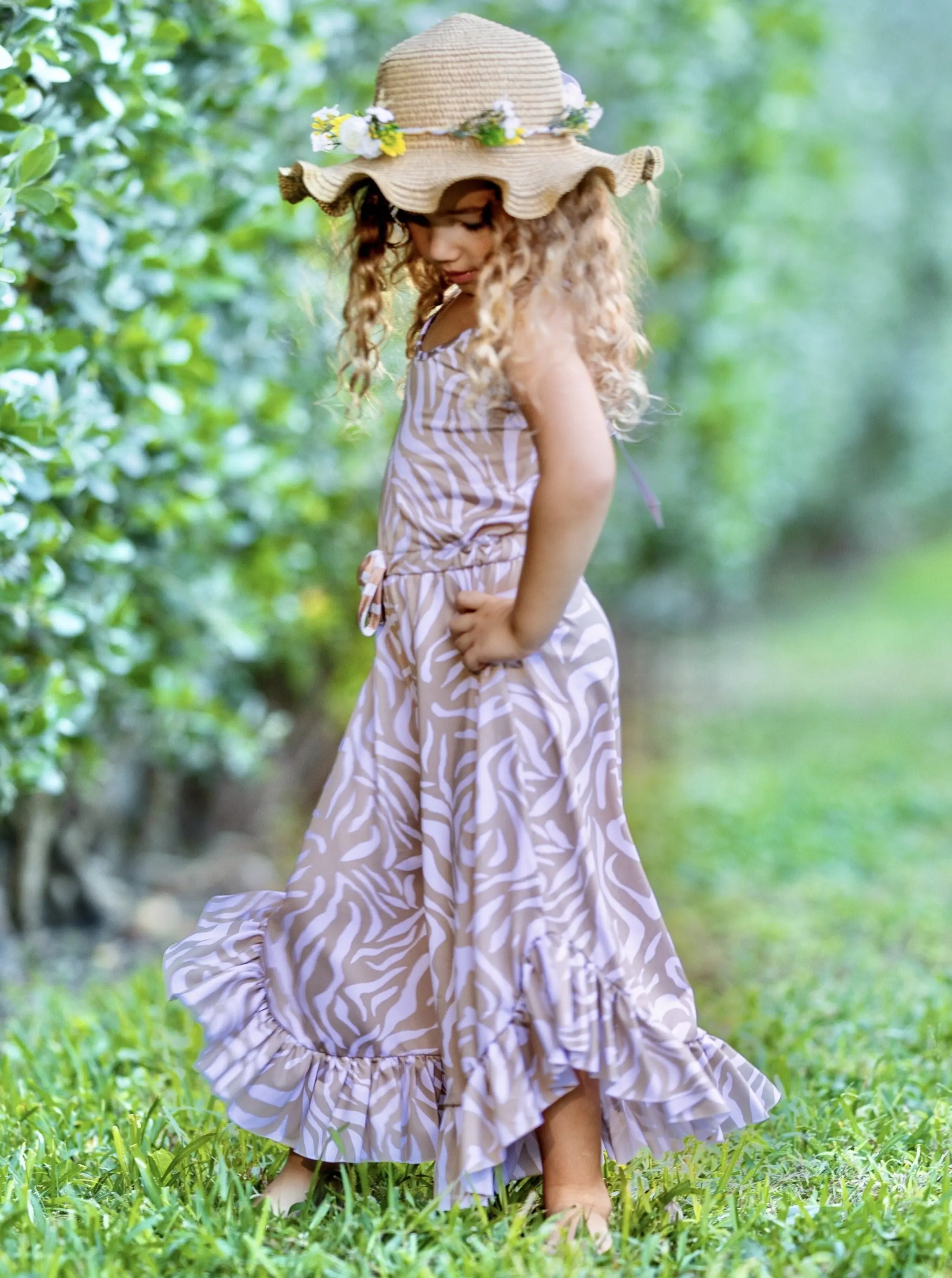 Boho Vibes Drawstring Ruffled Palazzo Jumpsuit - Image 7