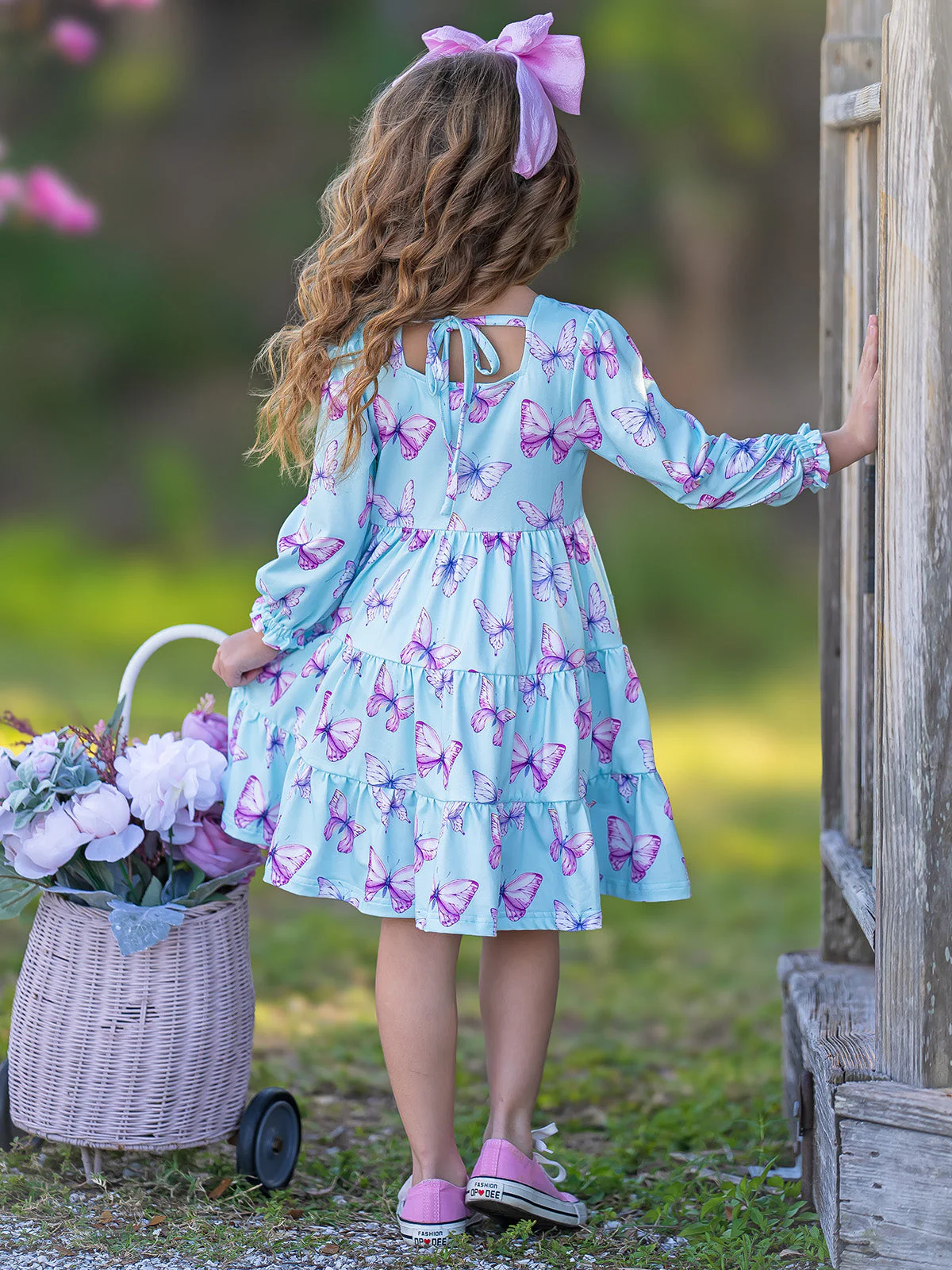 Give Me Butterflies Denim Vest And Dress Set - Image 3