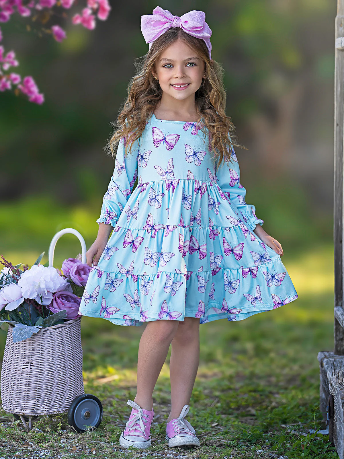 Give Me Butterflies Denim Vest And Dress Set - Image 6