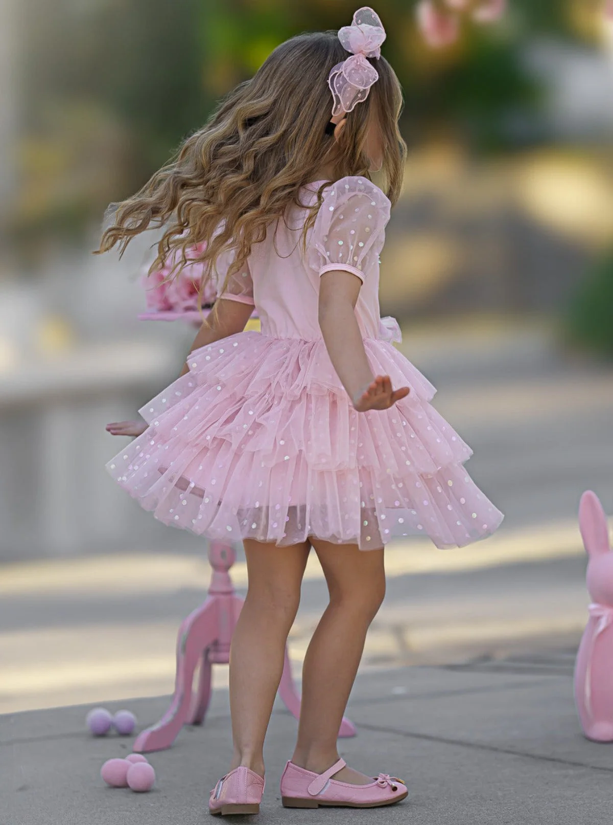 Pink Bunny Magic Easter Tutu Dress - Image 2