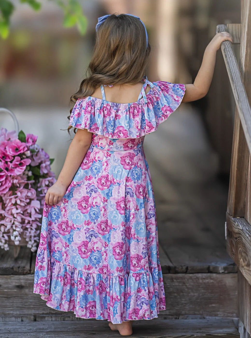 Radiant Roses Hi-Lo Ruffle Dress - Image 5