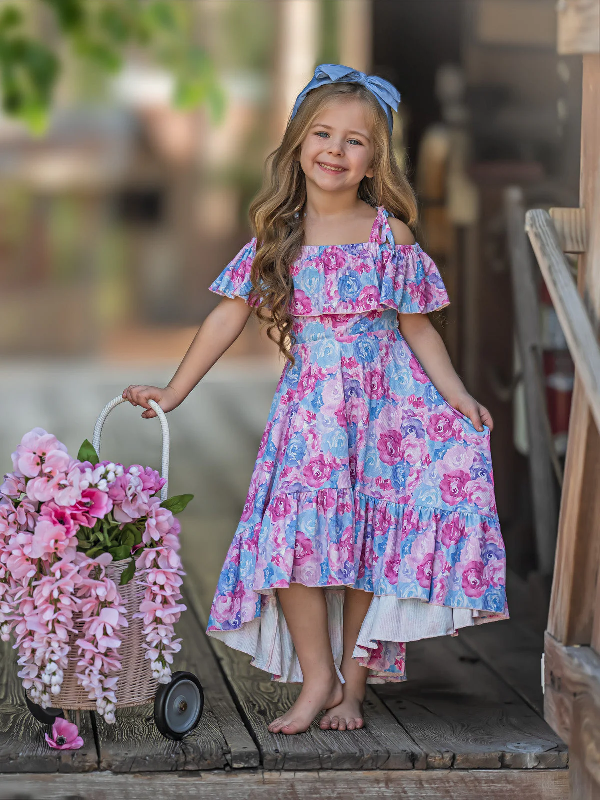 Radiant Roses Hi-Lo Ruffle Dress - Image 6