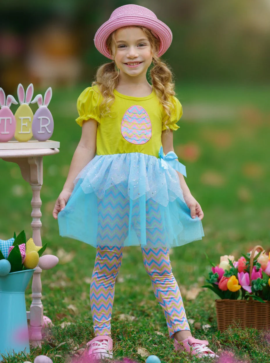 Easter Egg Hunter Sequin Tutu Legging Set - Image 3