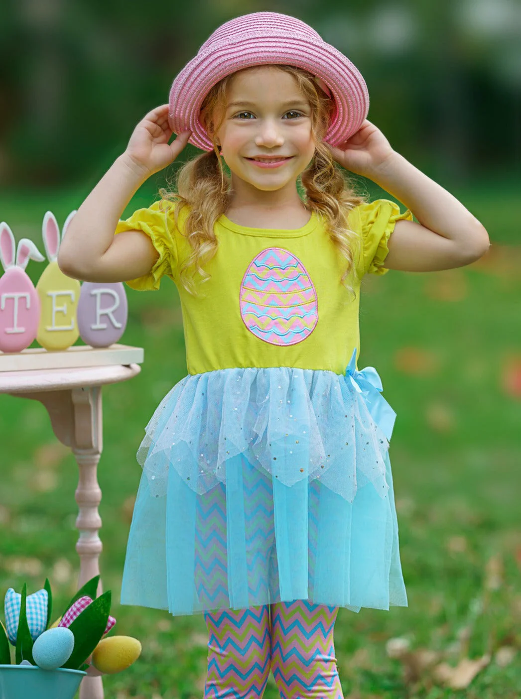 Easter Egg Hunter Sequin Tutu Legging Set - Image 4