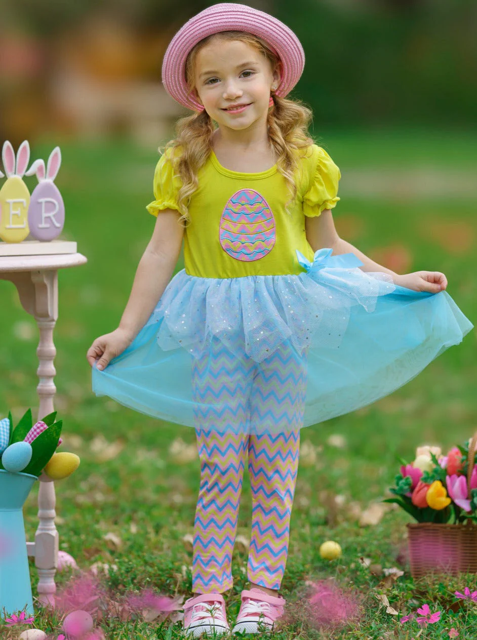 Easter Egg Hunter Sequin Tutu Legging Set - Image 6