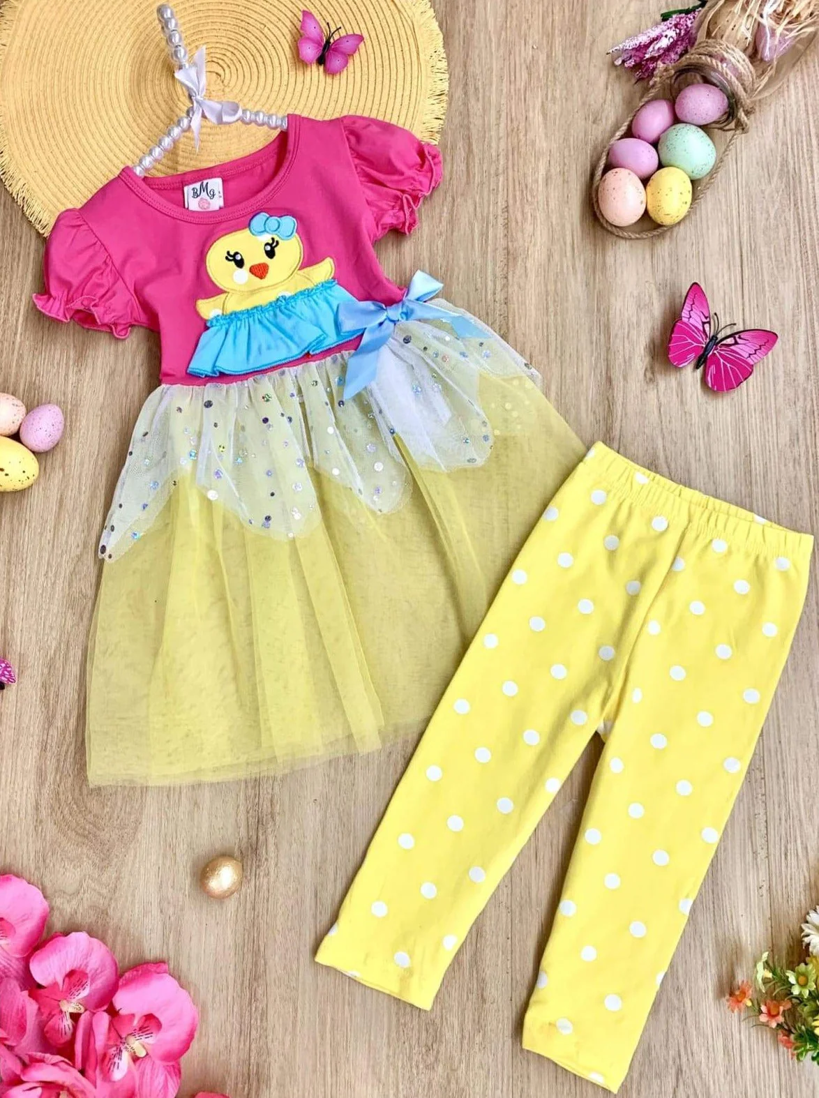 Sparkle Chickadee Tutu Capris Legging Set - Image 3