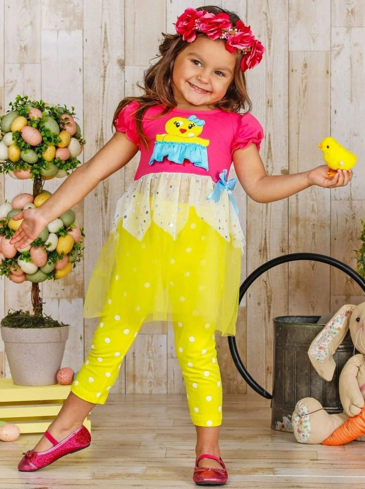 Sparkle Chickadee Tutu Capris Legging Set - Image 4