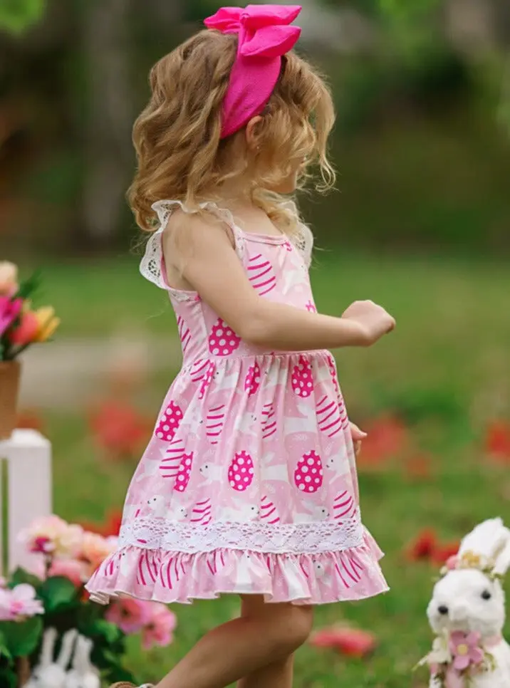 Egg-citing Easter Lace Scalloped Dress - Image 2