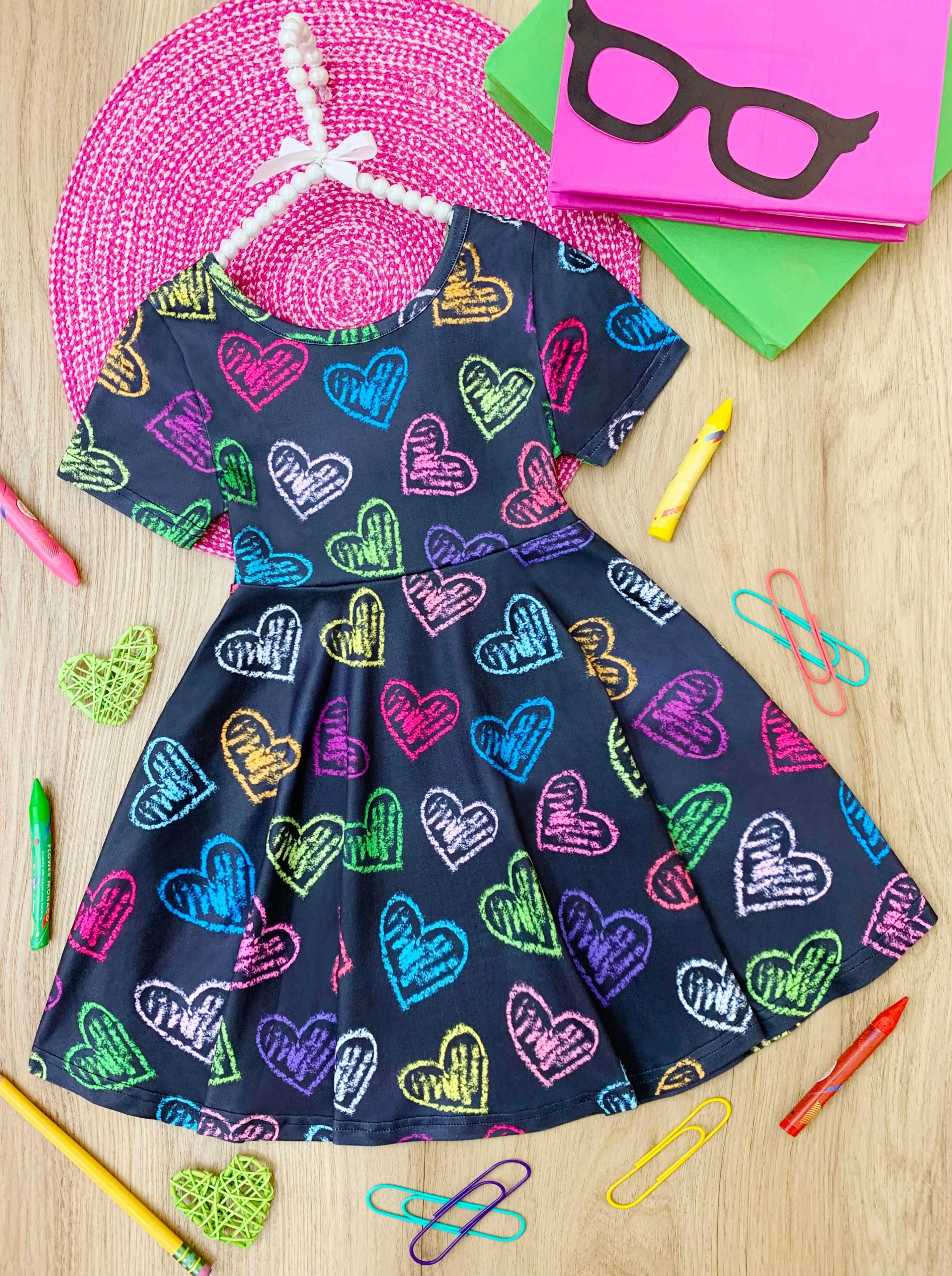 Loves To Learn Electric Hearts Dress - Image 3