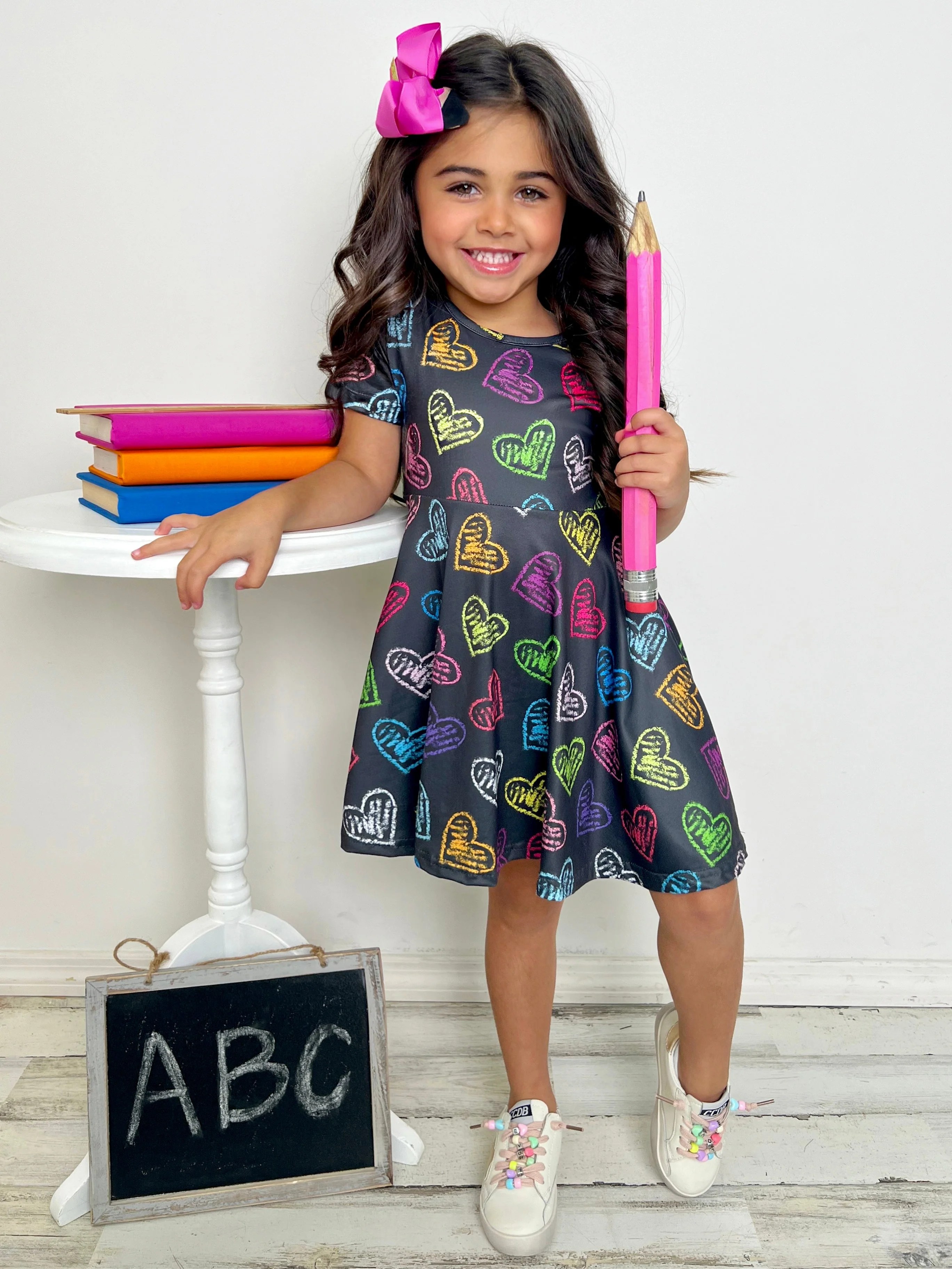 Loves To Learn Electric Hearts Dress - Image 4