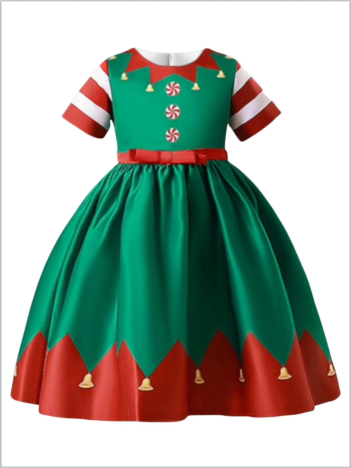 Festive Christmas Elf Costume Dress - Image 3