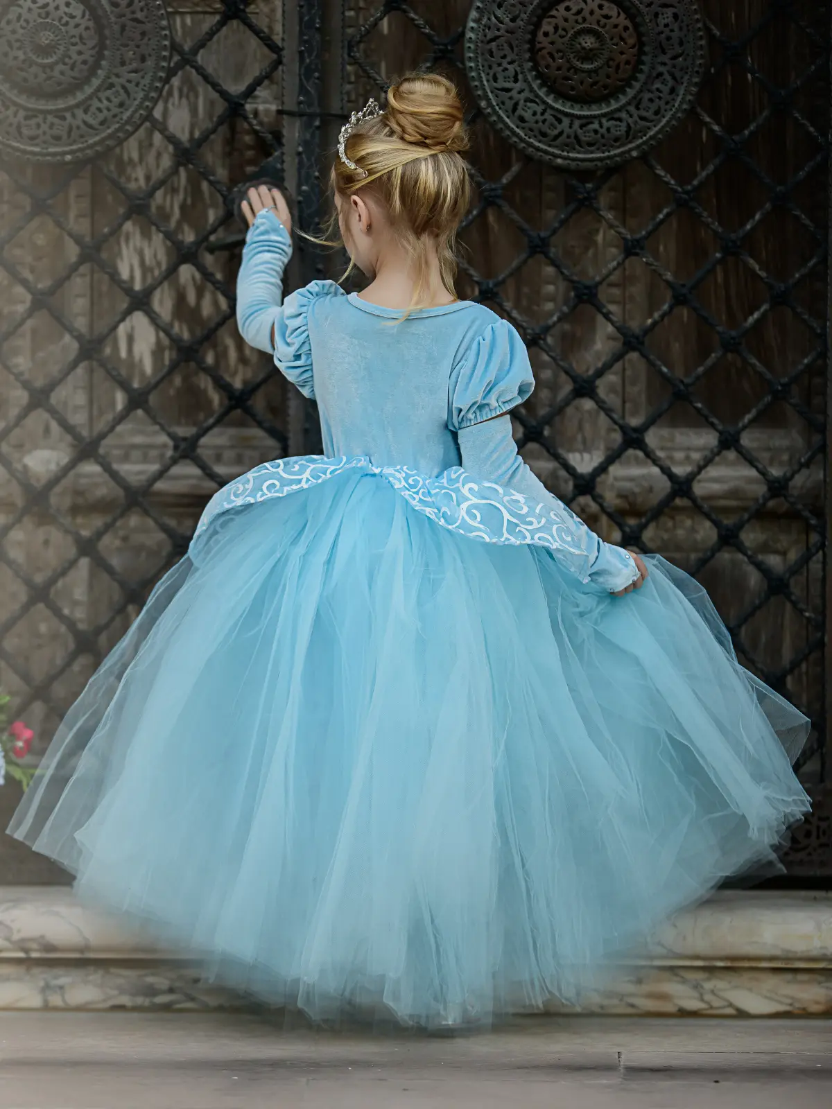 Girls Enchanted Glass Slipper Princess Costume Gown - Image 3