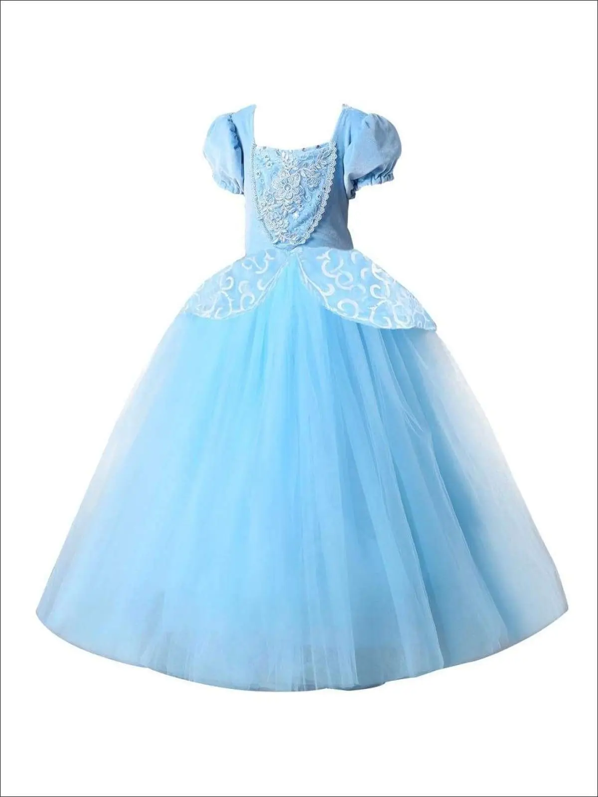 Girls Enchanted Glass Slipper Princess Costume Gown - Image 5