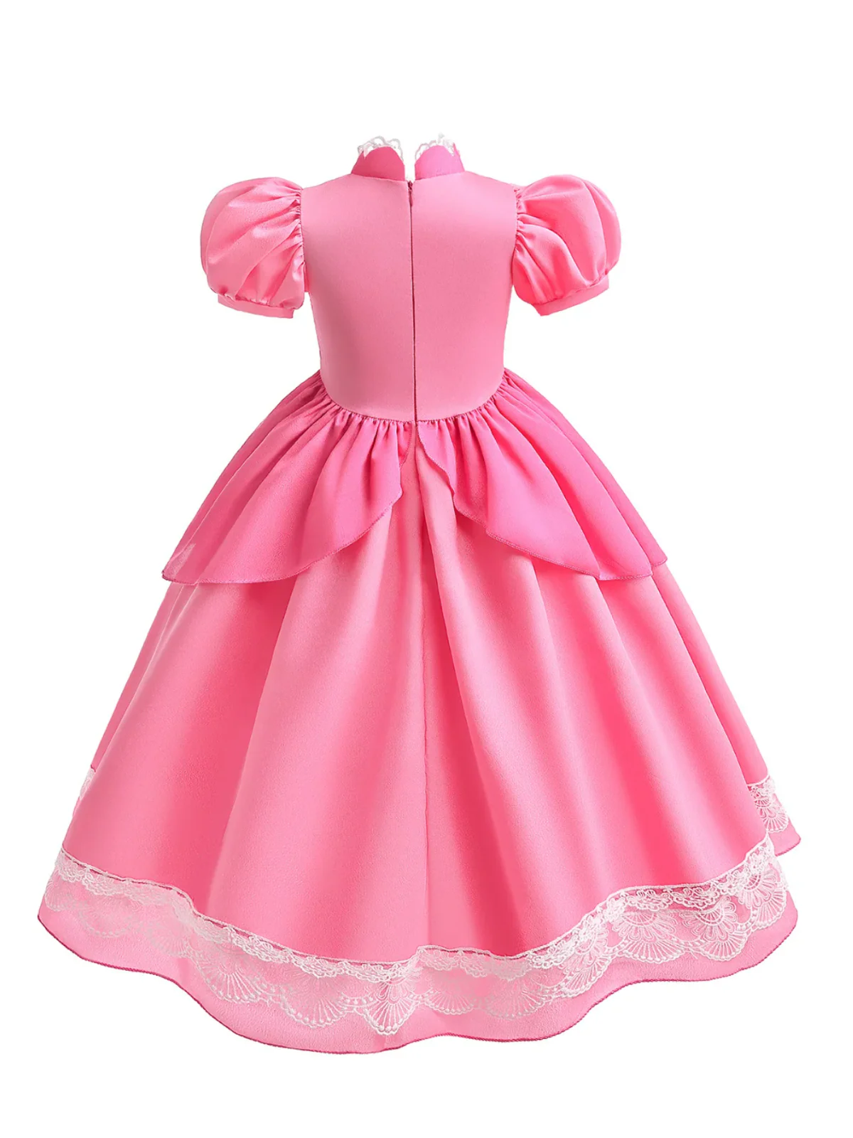Girls Enchanting Peach Inspired Costume Gown - Image 5