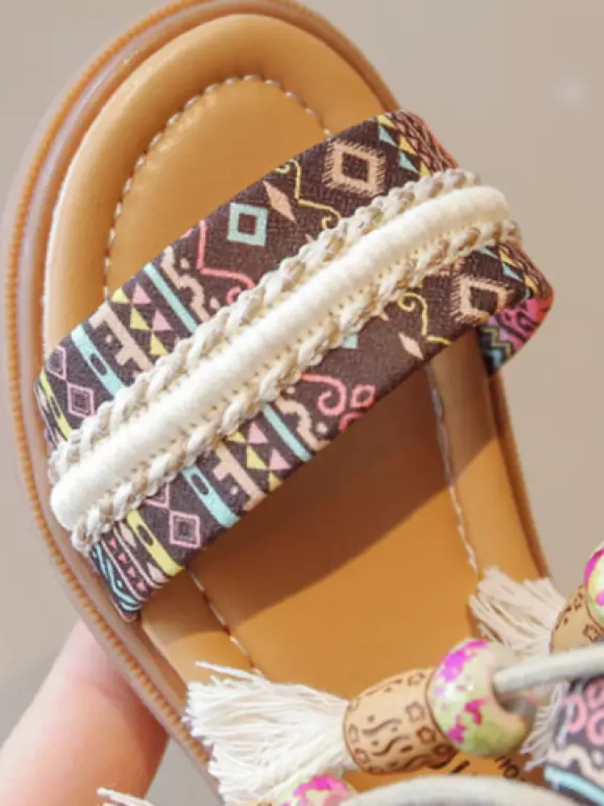 Boho Tassel Gladiator Sandals by Liv and Mia - Image 6