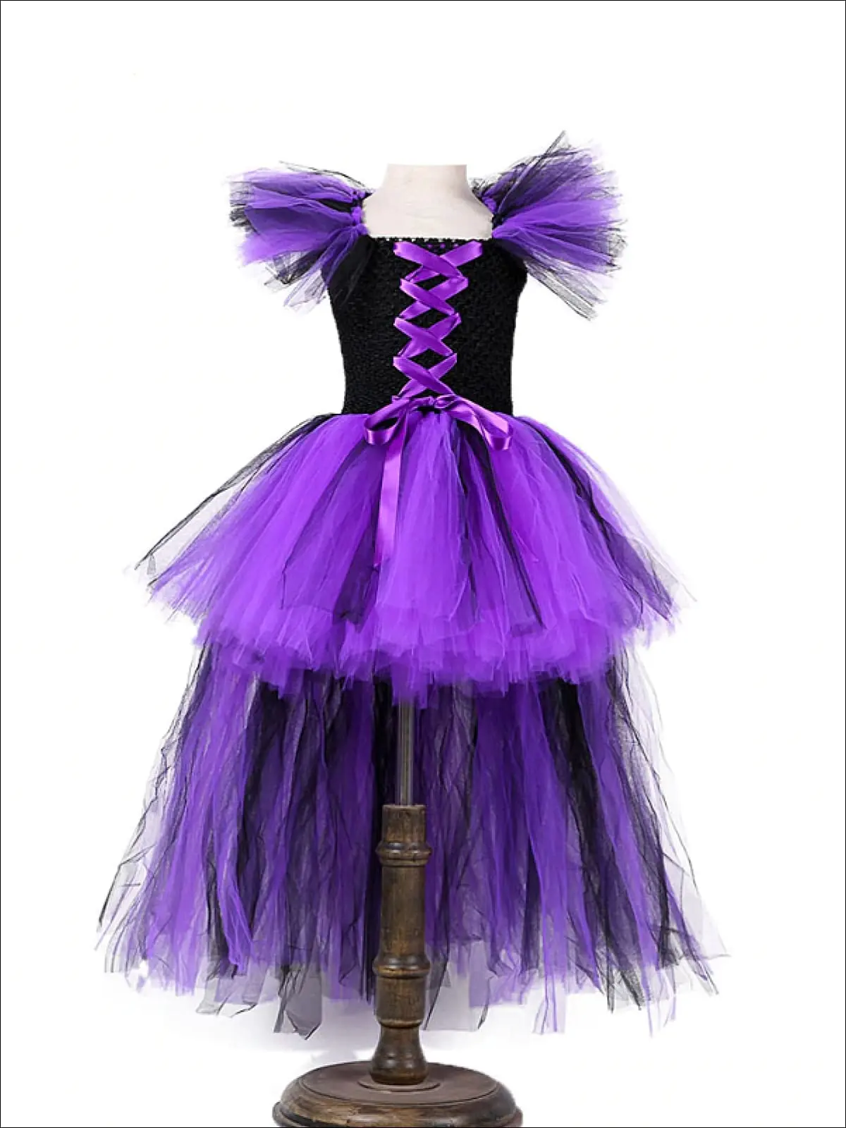 Girls Evil Villain Queen Tutu Costume Dress - Image 4