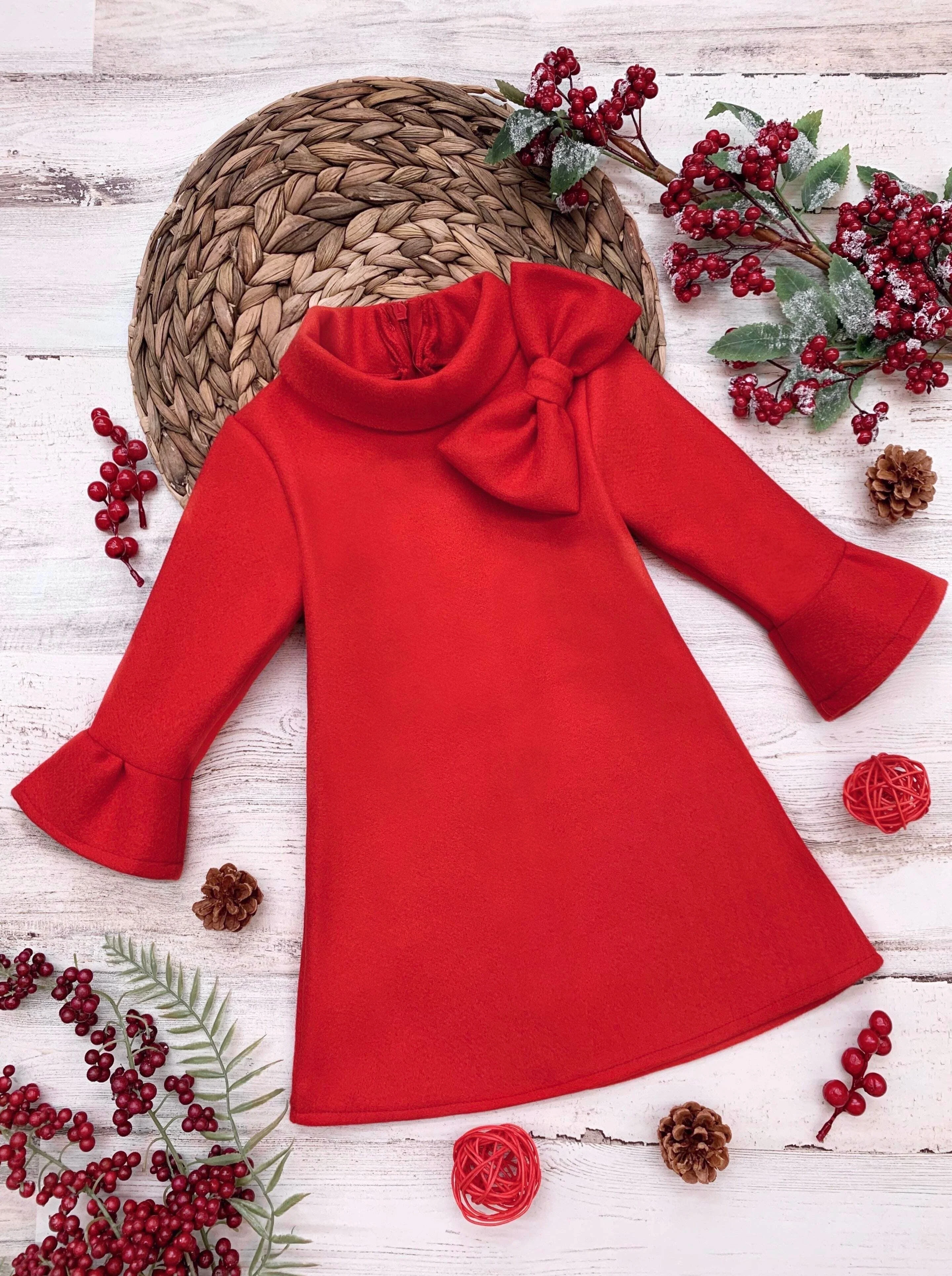 Fancy Fabulous Bow Cherry A-Line Dress - Image 4