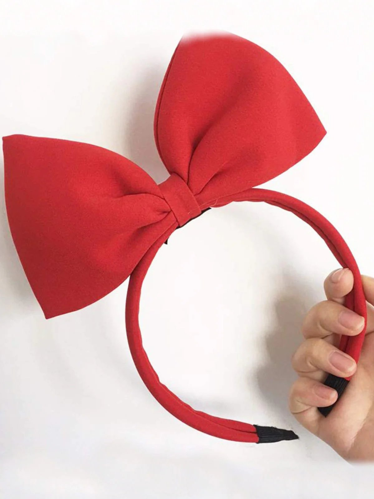 Girls Fairest Princess Red Bow Headband - Image 2