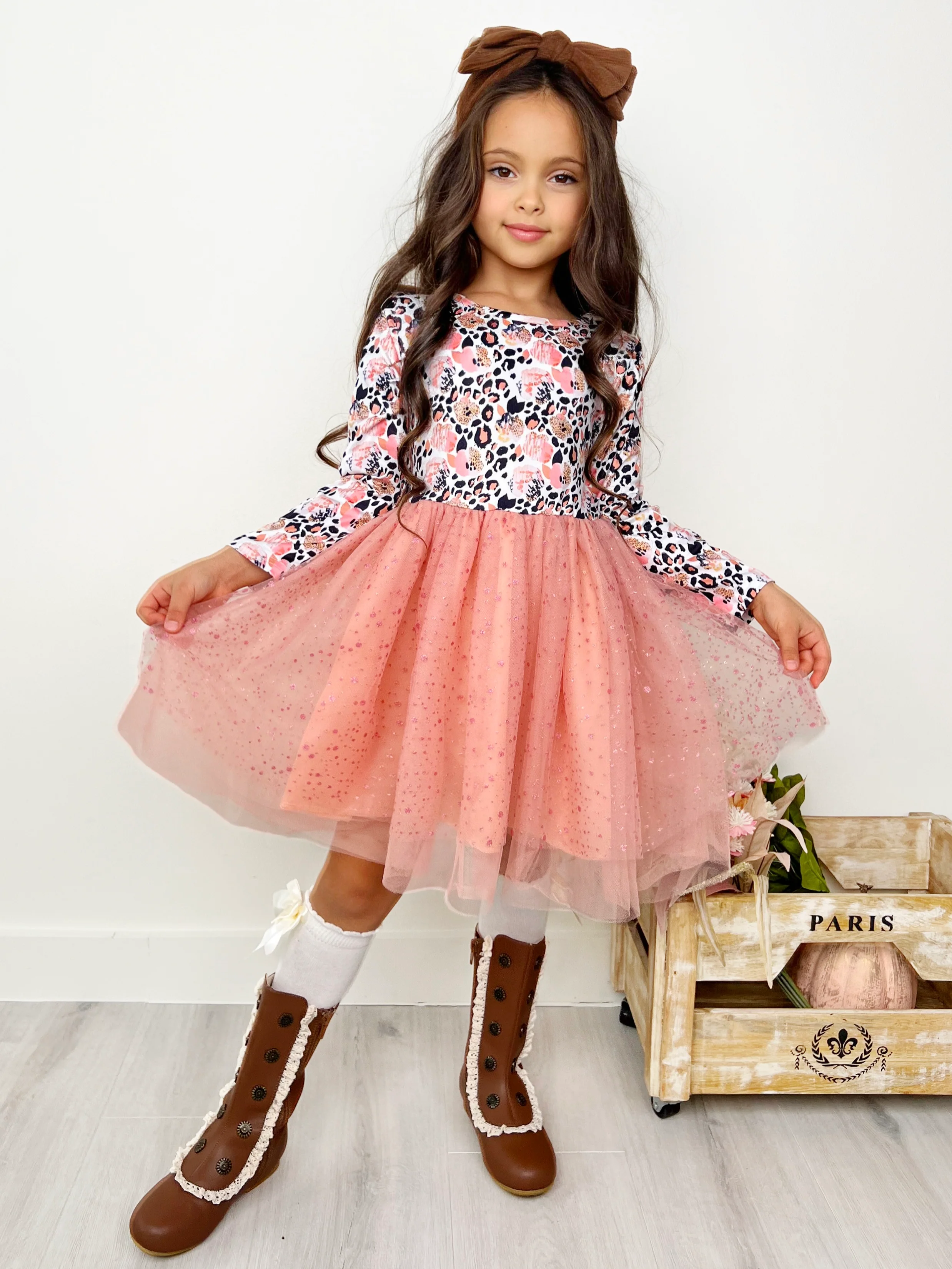 Wild Rose Leopard Print Tutu Dress - Image 2