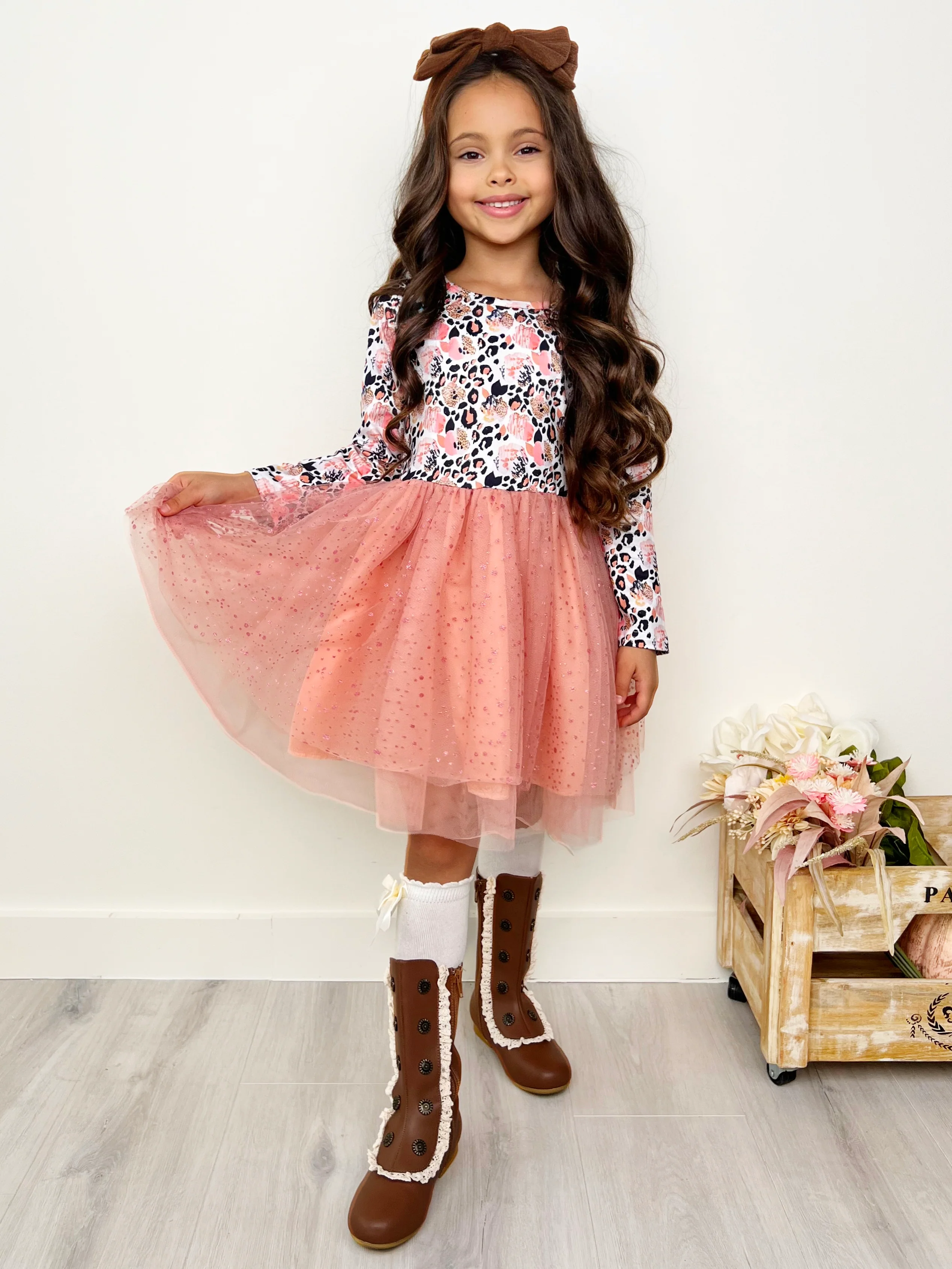 Wild Rose Leopard Print Tutu Dress - Image 3