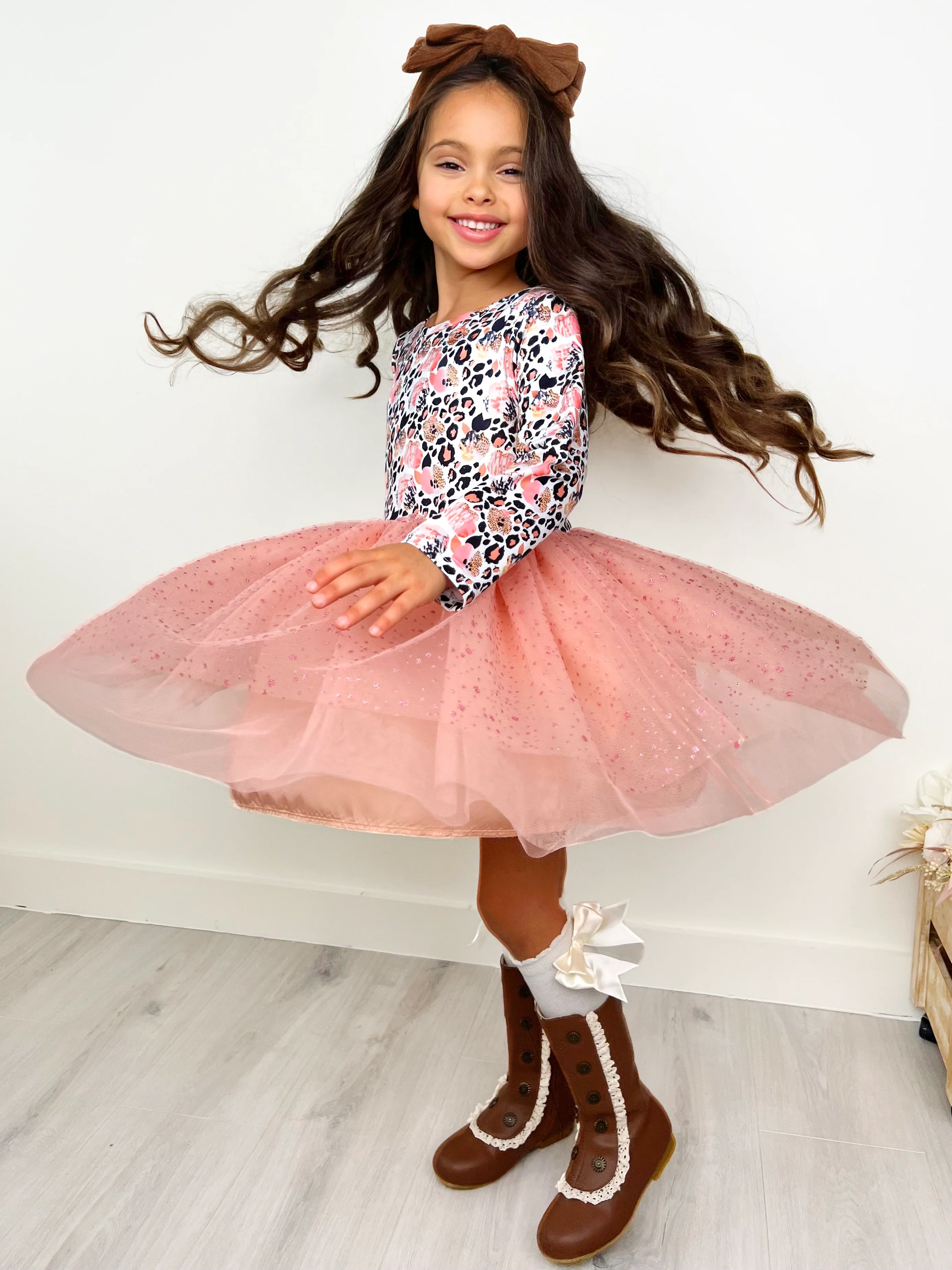 Wild Rose Leopard Print Tutu Dress - Image 4
