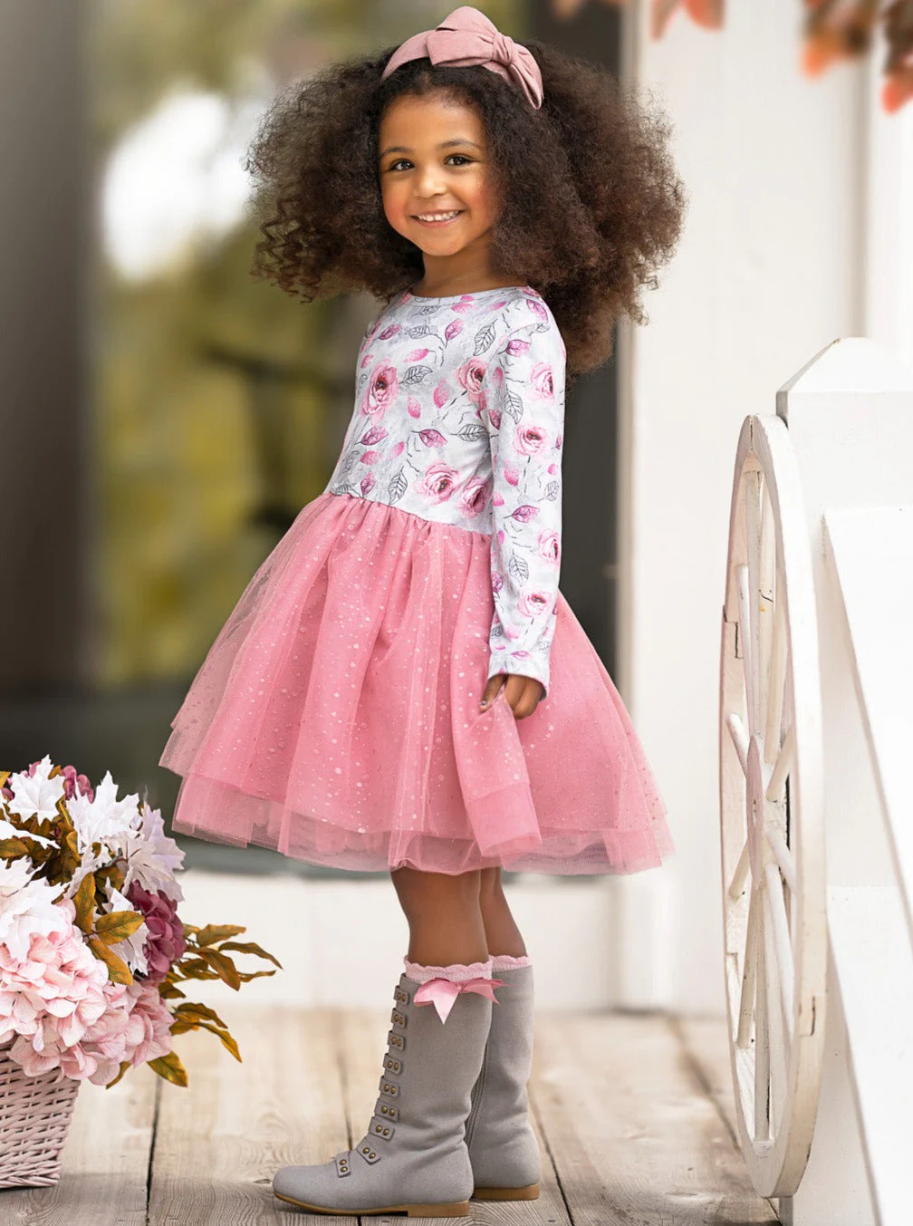 Whimsical Rose Glitter Tutu Dress - Image 6