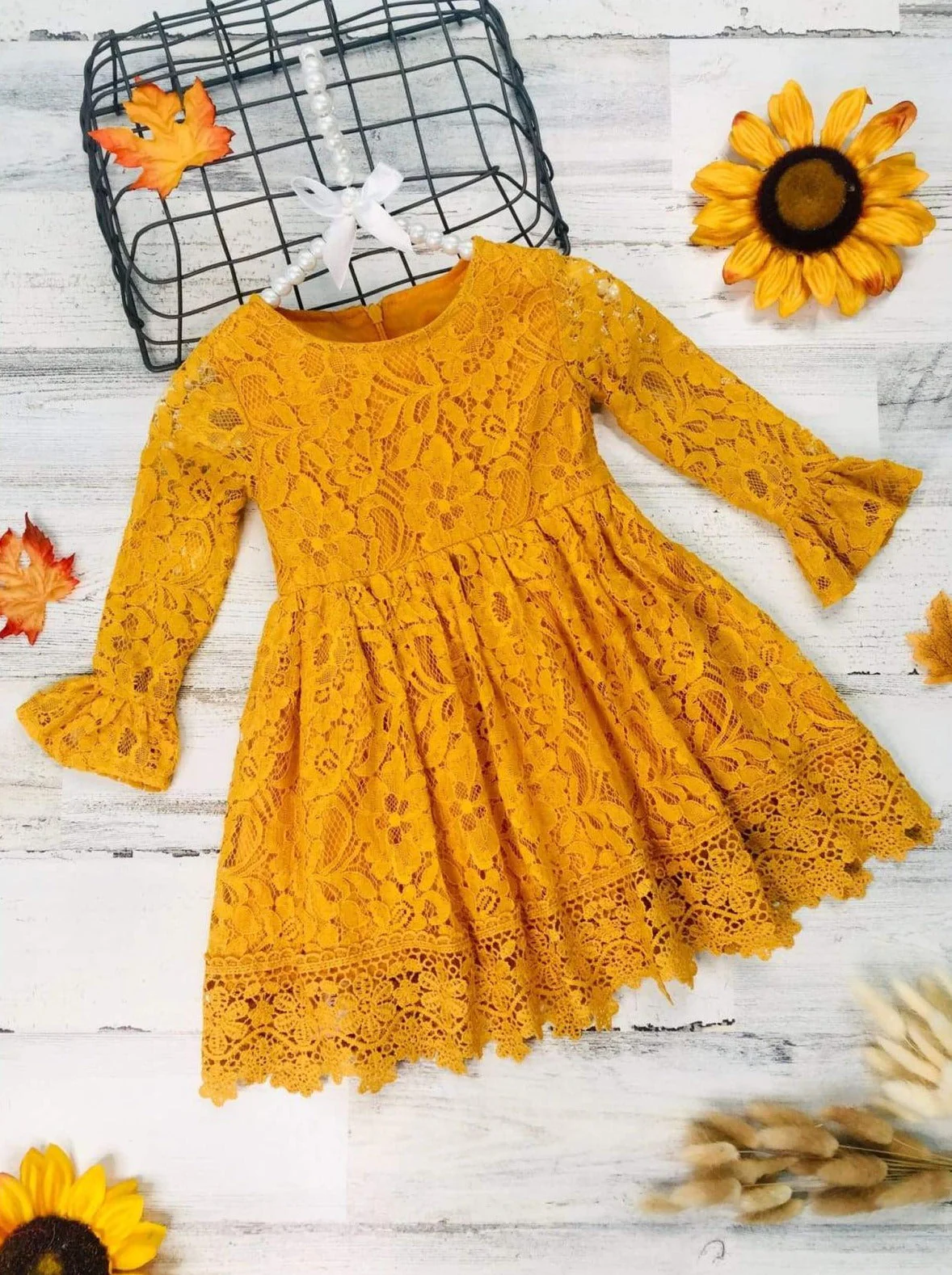 Marigold Magic Boho Lace Dress - Image 2